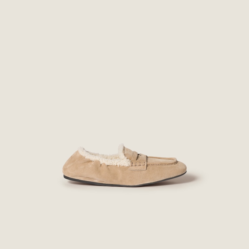 Ruches suede loafers