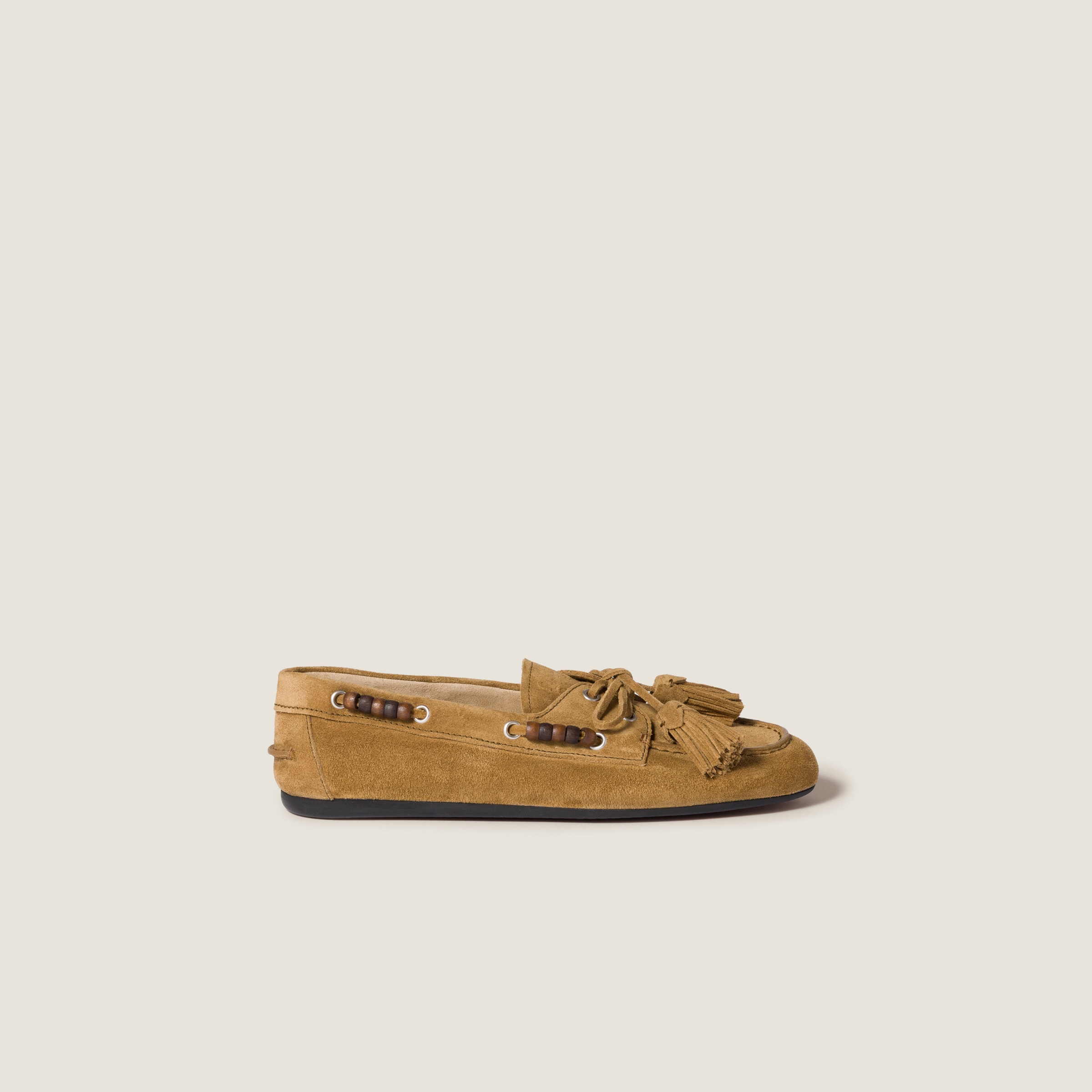 スリッポン MIUMIU OLIVE GREEN SUEDE SLIPPERS Miu Miu Suede Slippers | Lyst