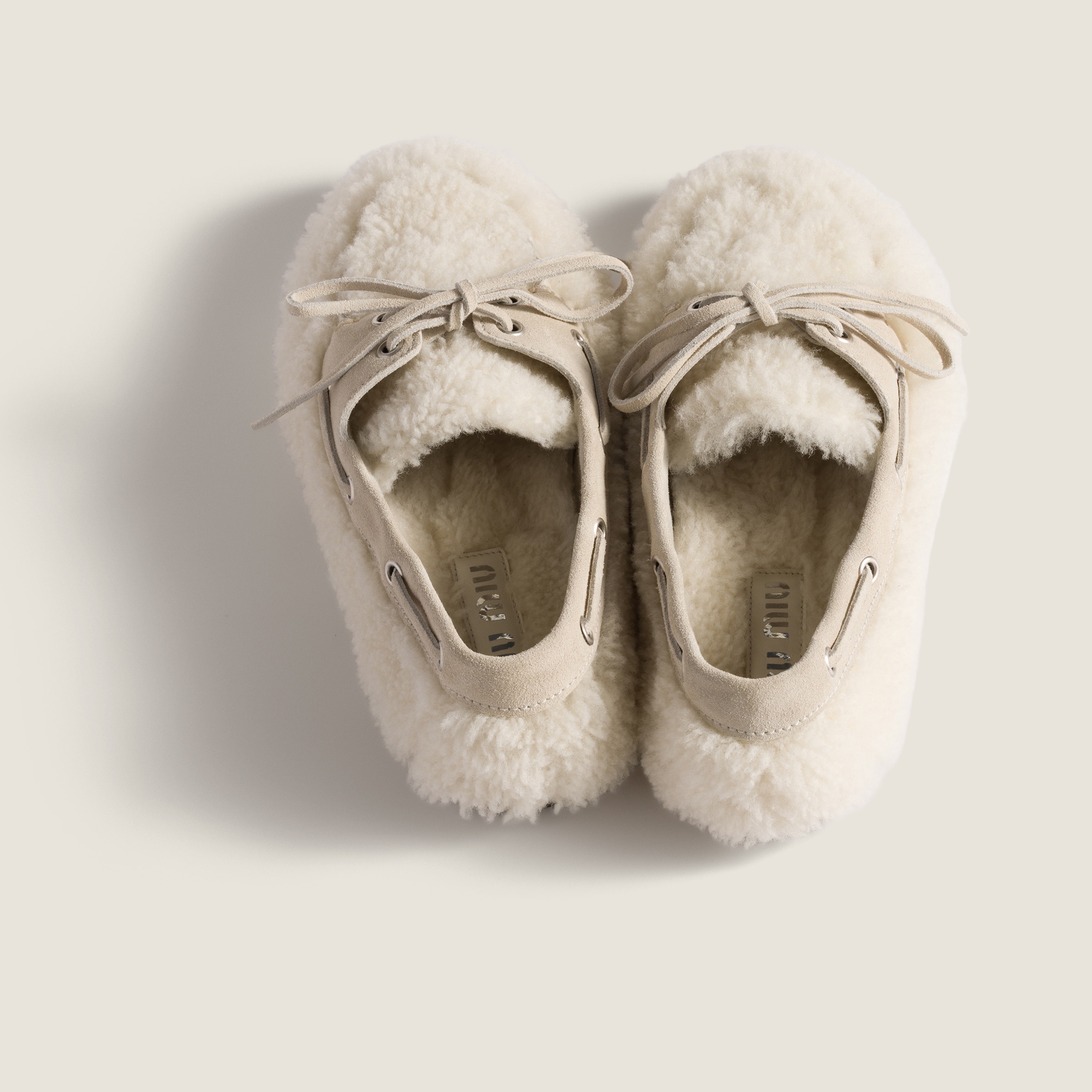 Miu Miu Shearing Loafers In Animal Print
