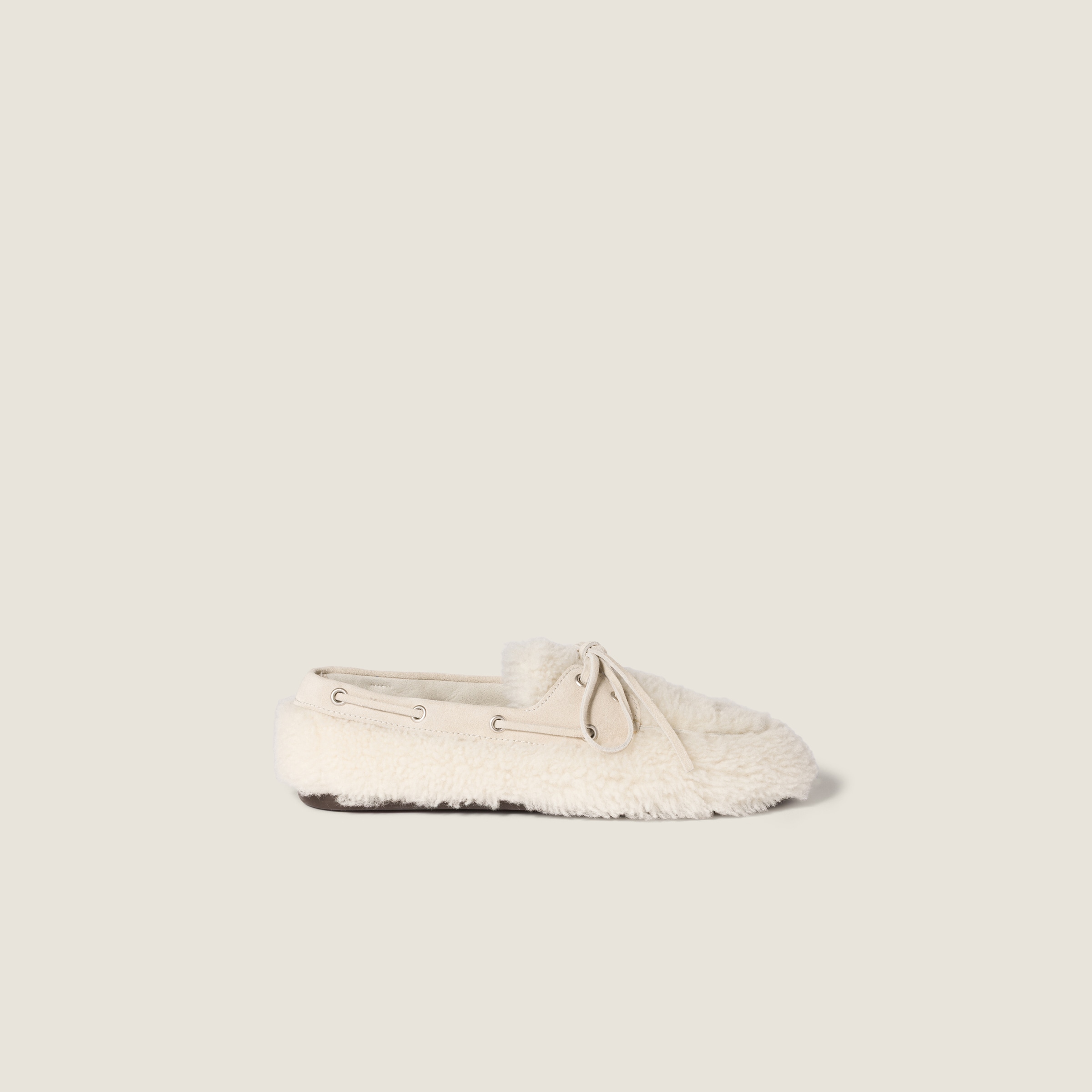 Miu Miu Shearing Loafers In Animal Print