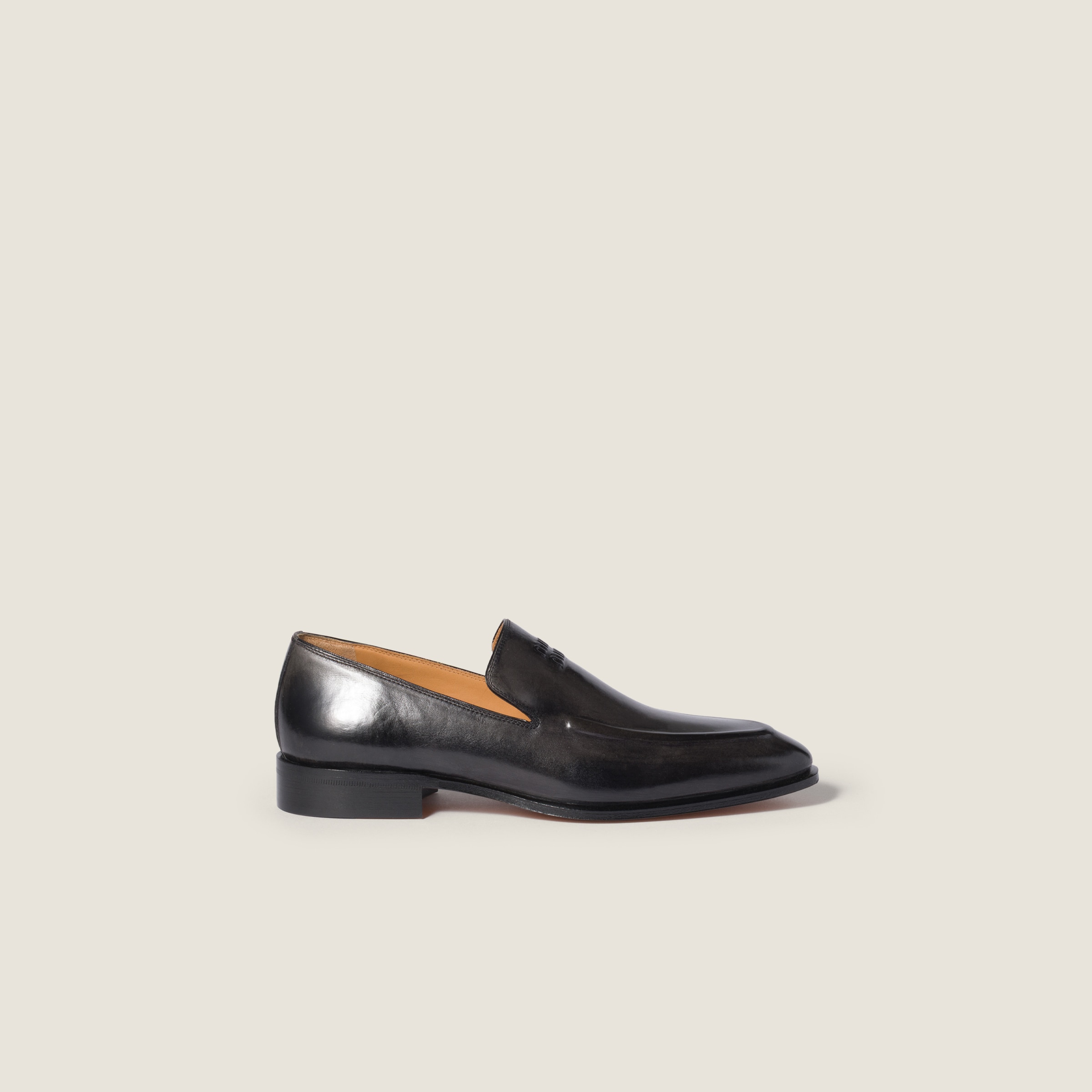 Black Leather Loafers | Miu Miu