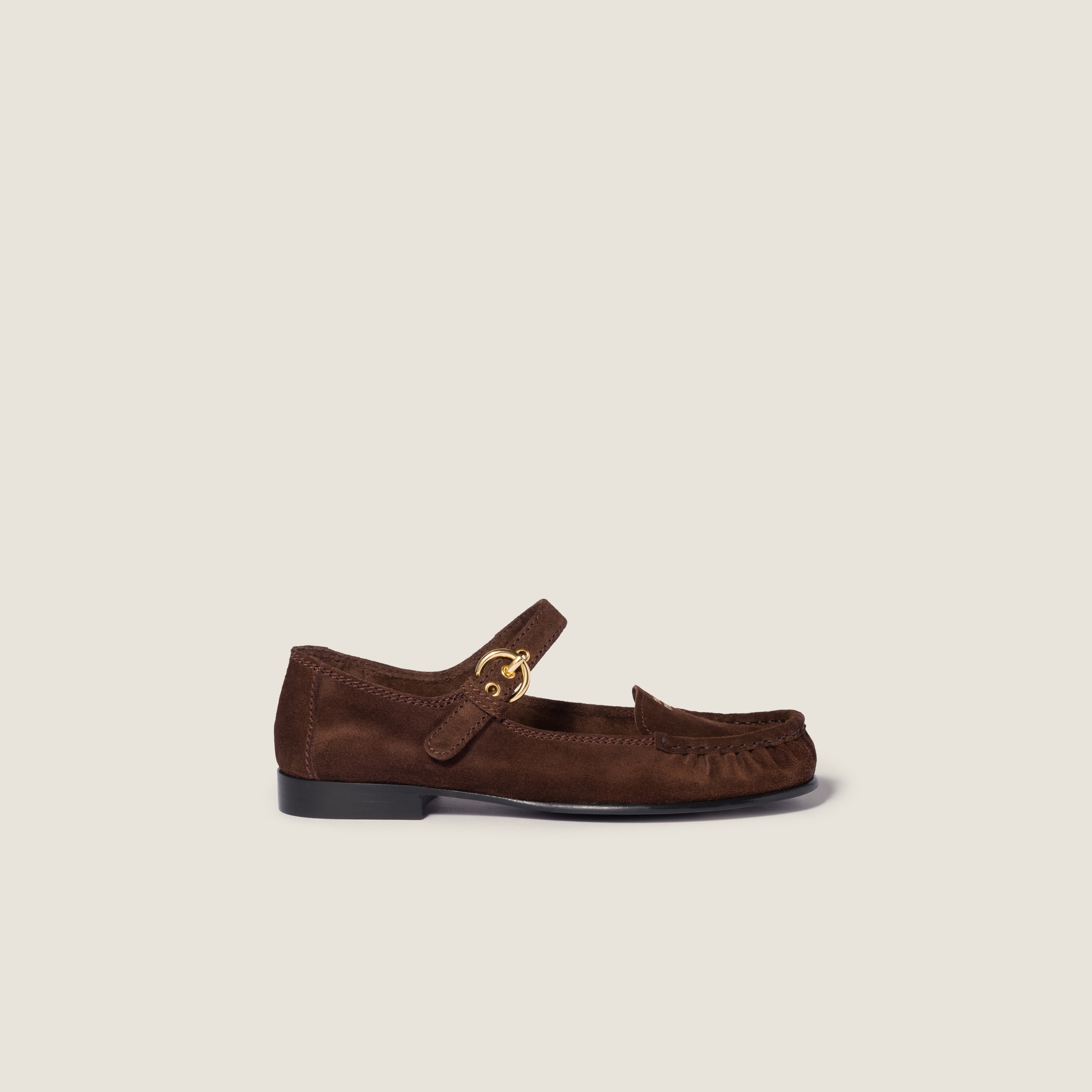 Miu Miu Suede loafers with buckle
