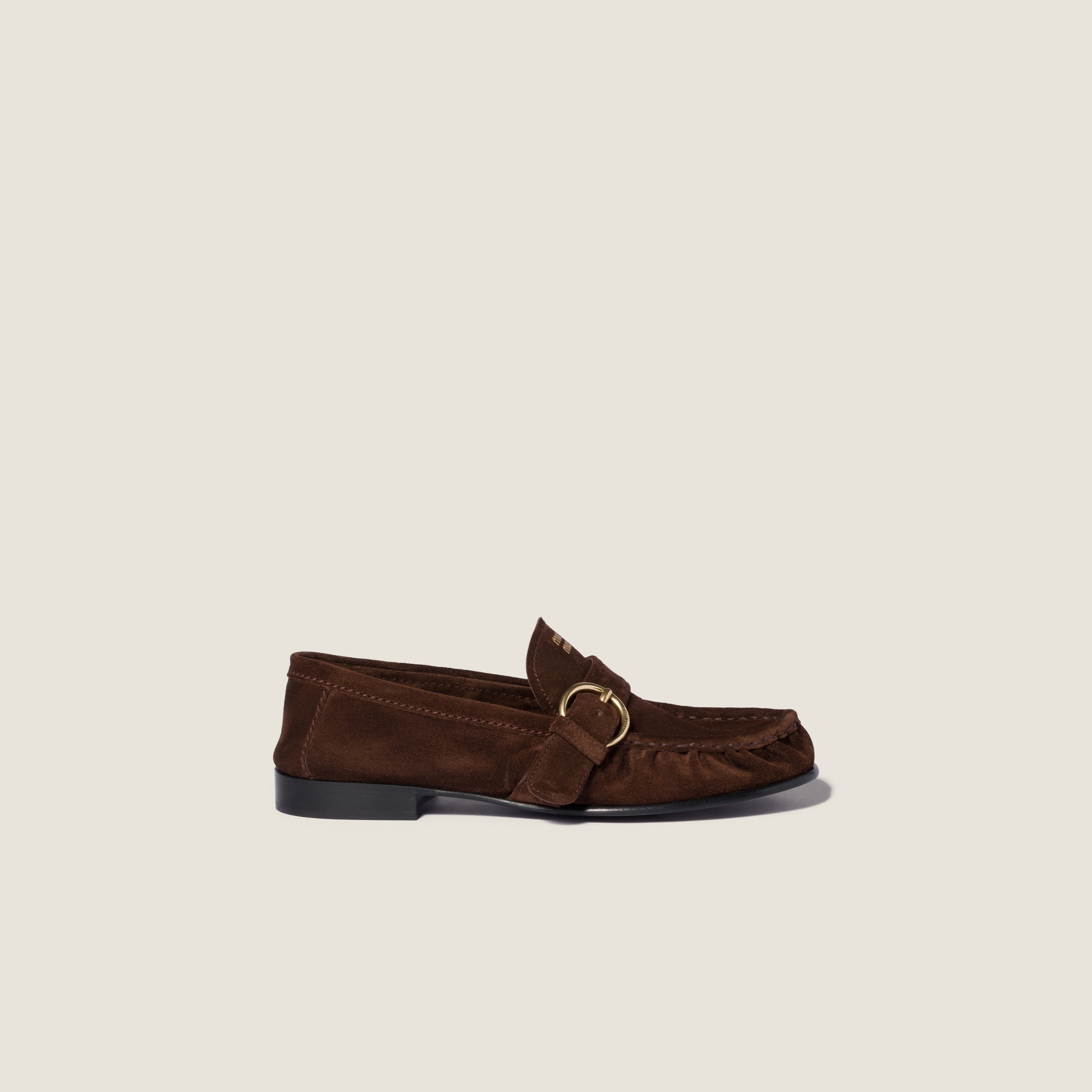 Miu Miu Suede loafers with buckle