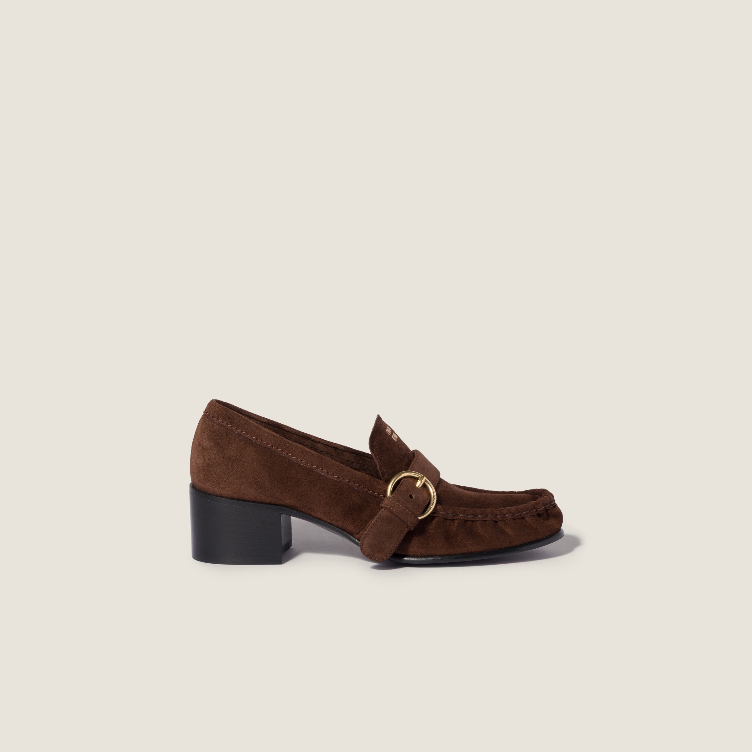 Miu Miu Suede loafers with buckle