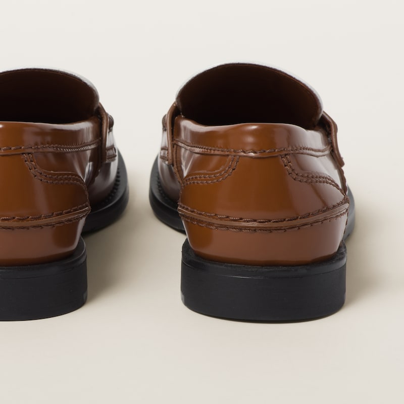Leather penny loafers