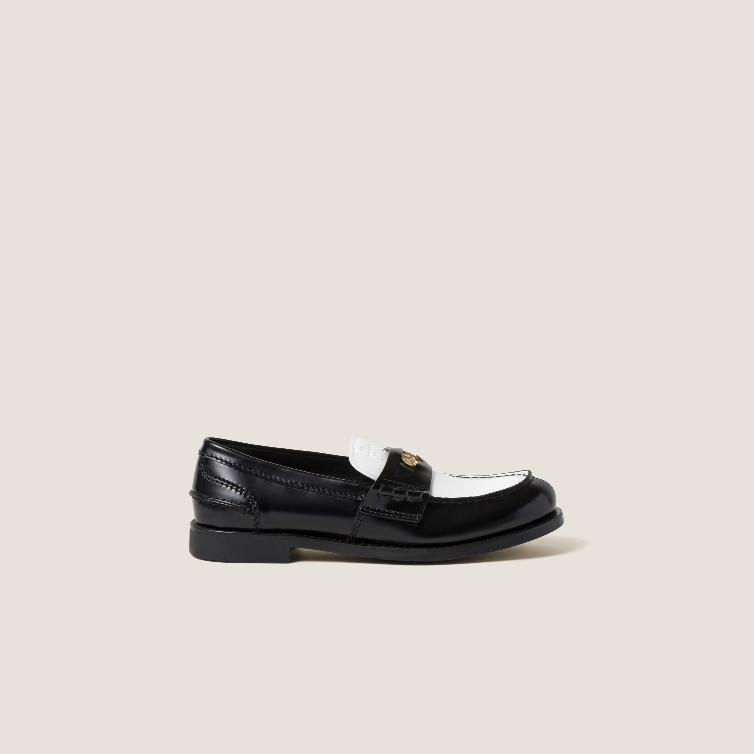 Miu 25C Loafers White Leather 235816