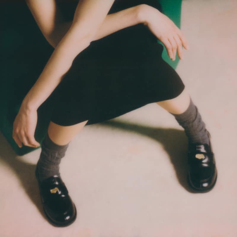 亮面皮革金币乐福鞋