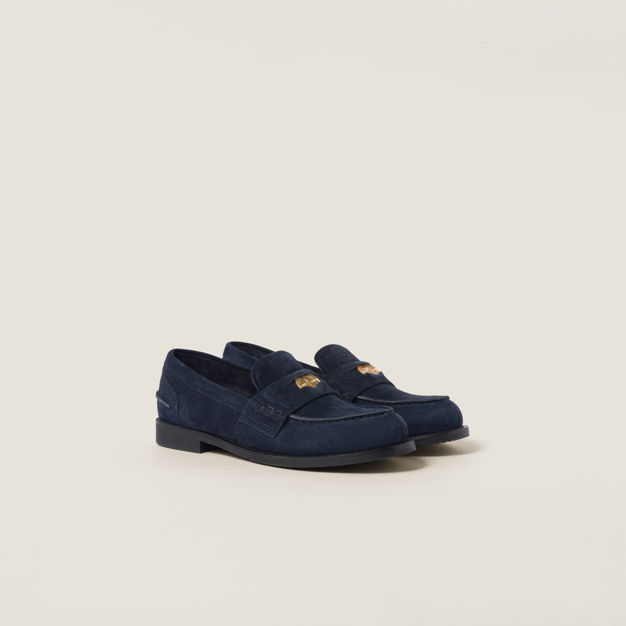 Miu 25C Loafers White Cowhide 235304 main image 1