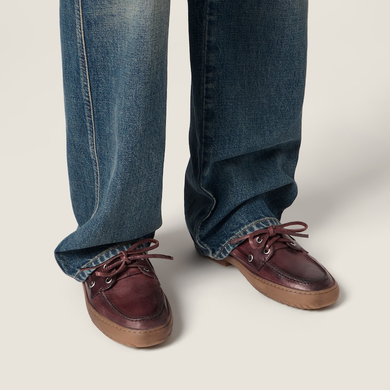 Deck Schuhe aus Leder