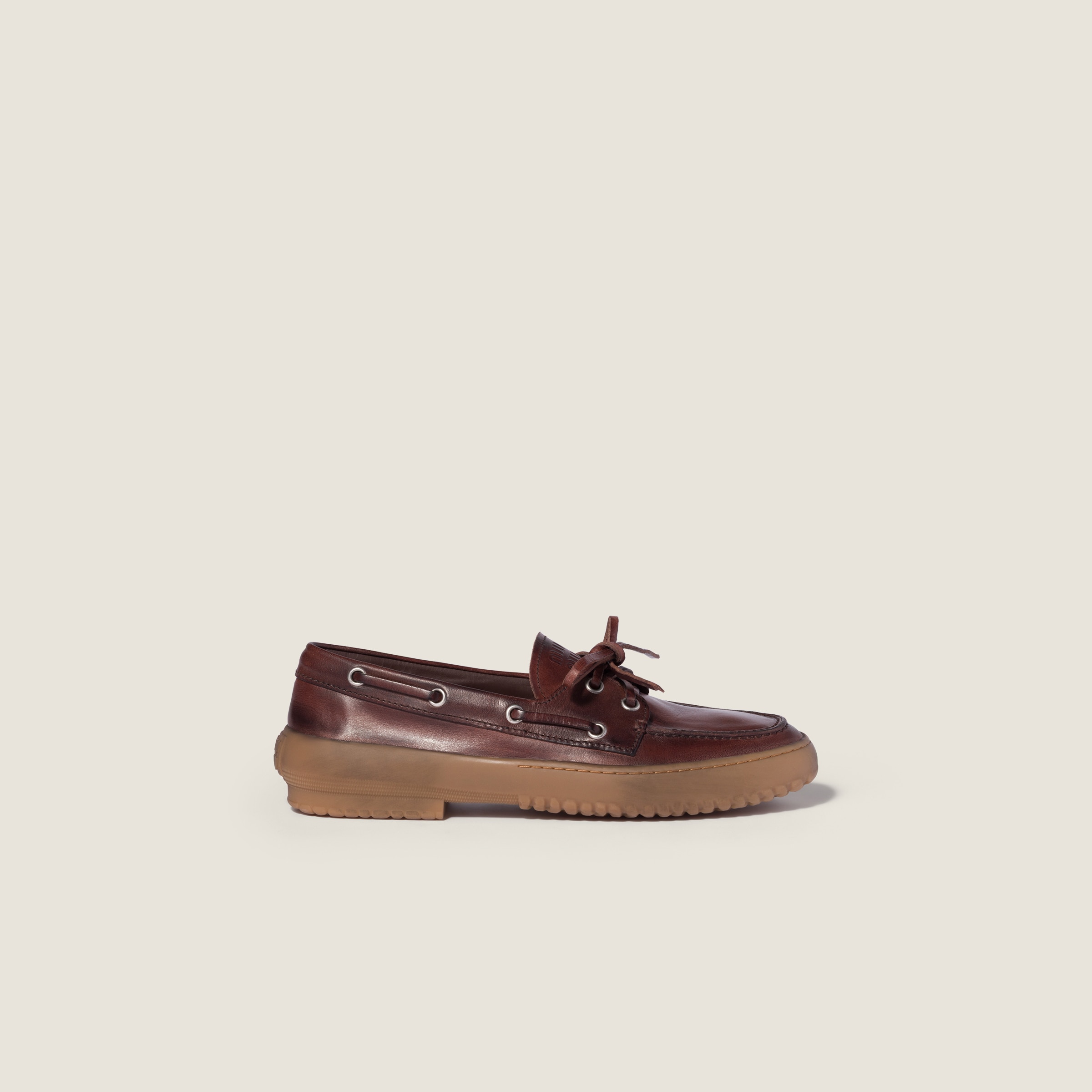Miu Miu Leather Deck shoes