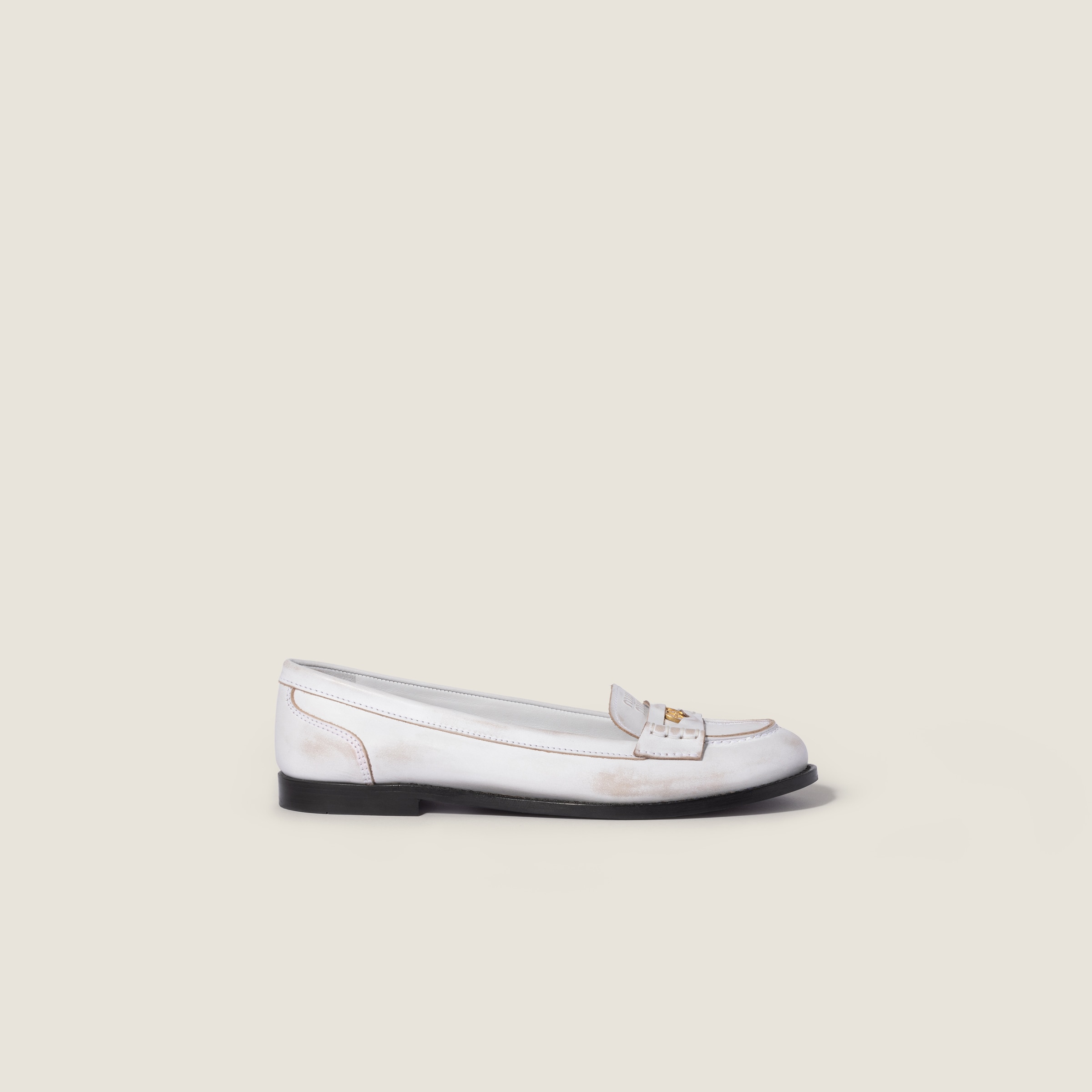 Leather loafers by Miu Miu