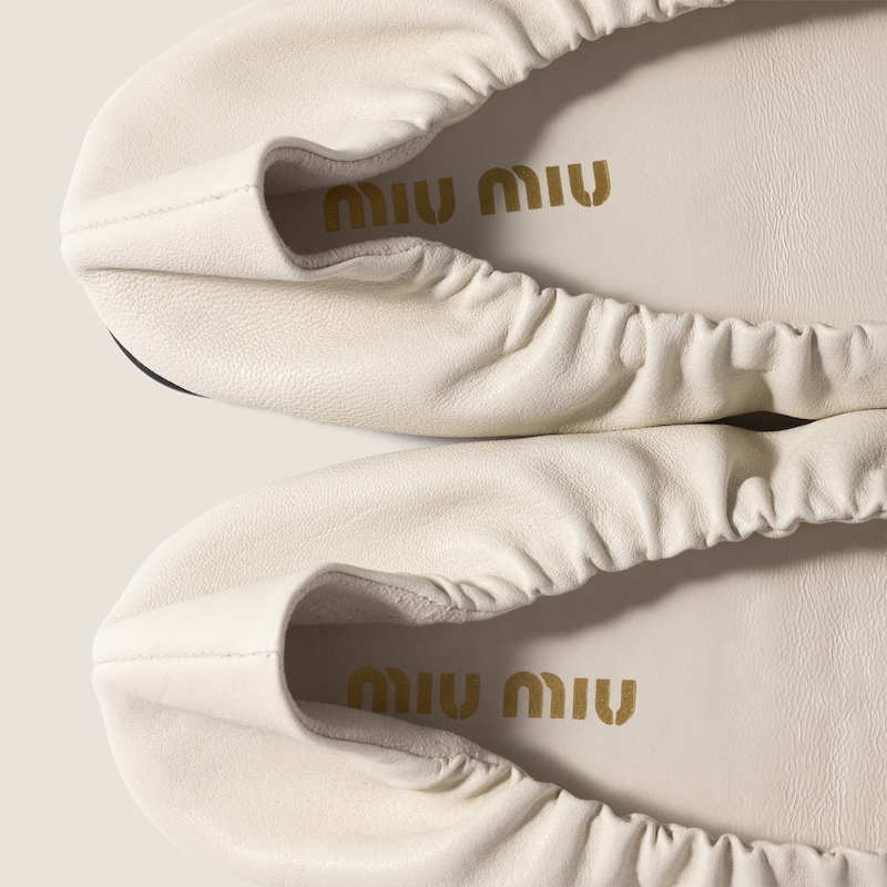 Ruches nappa leather loafers
