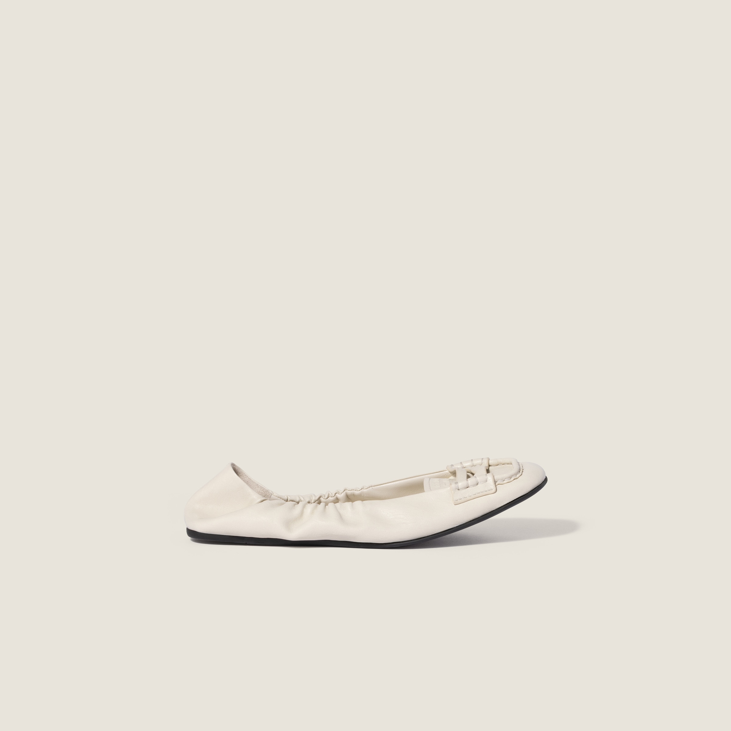 Ruches nappa leather loafers by Miu Miu