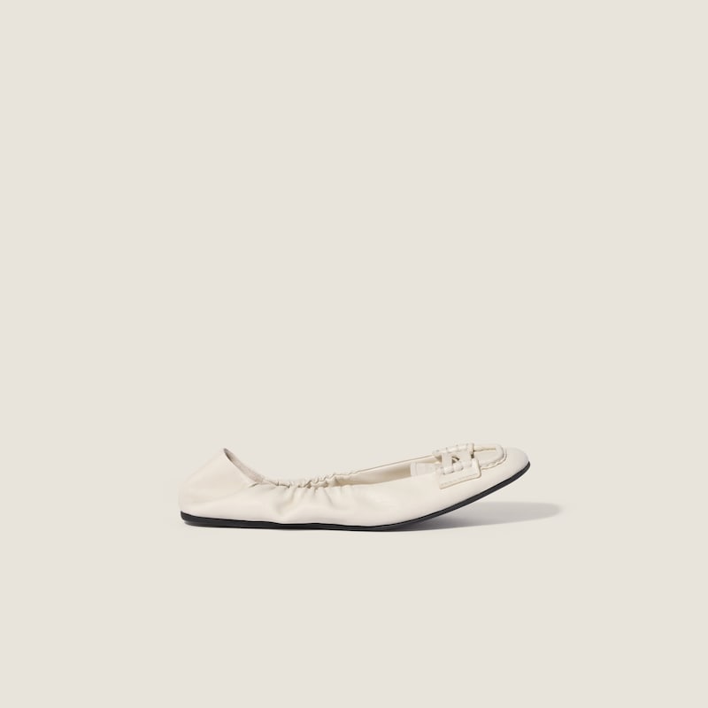 Ruches nappa leather loafers