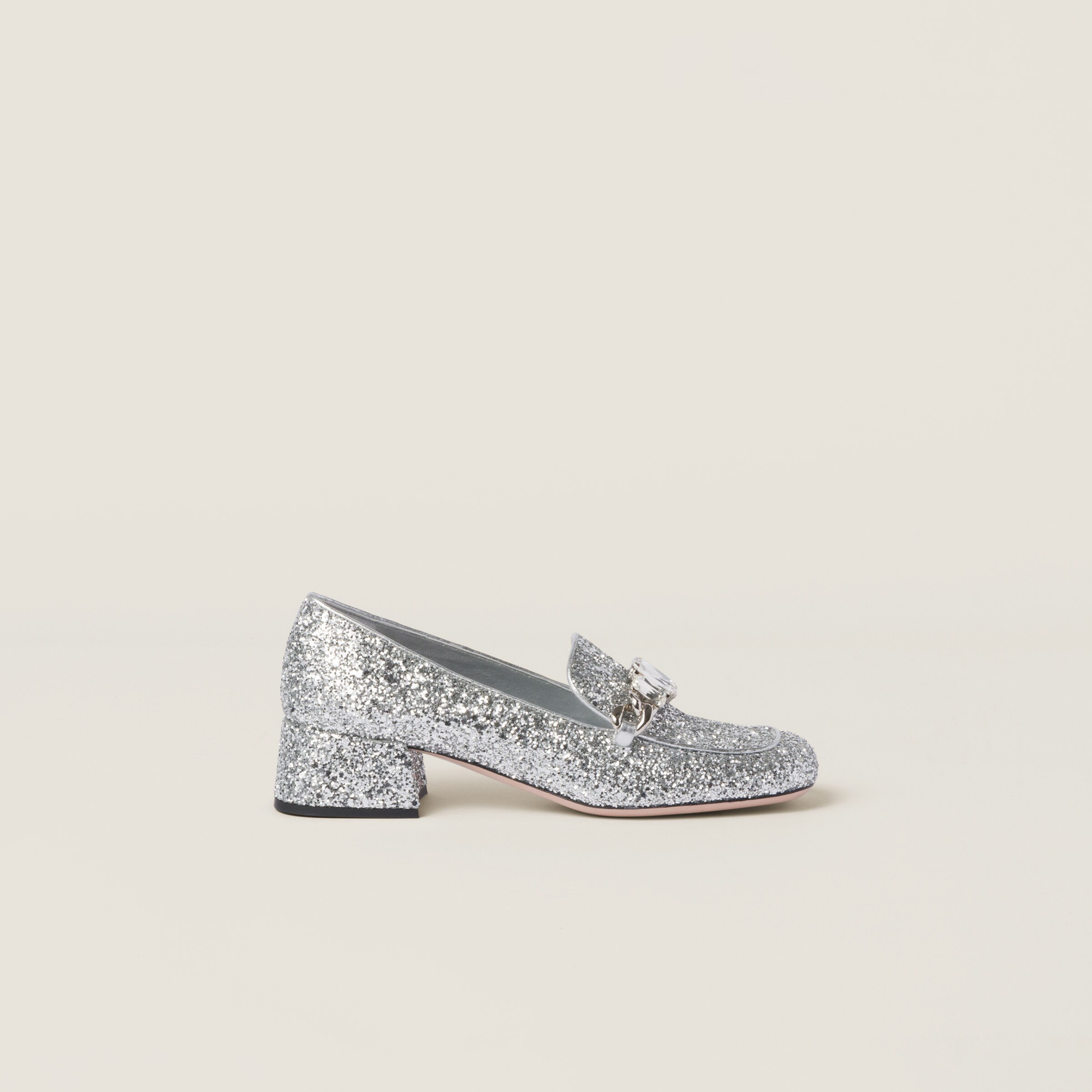 Silver sparkly loafers hot sale
