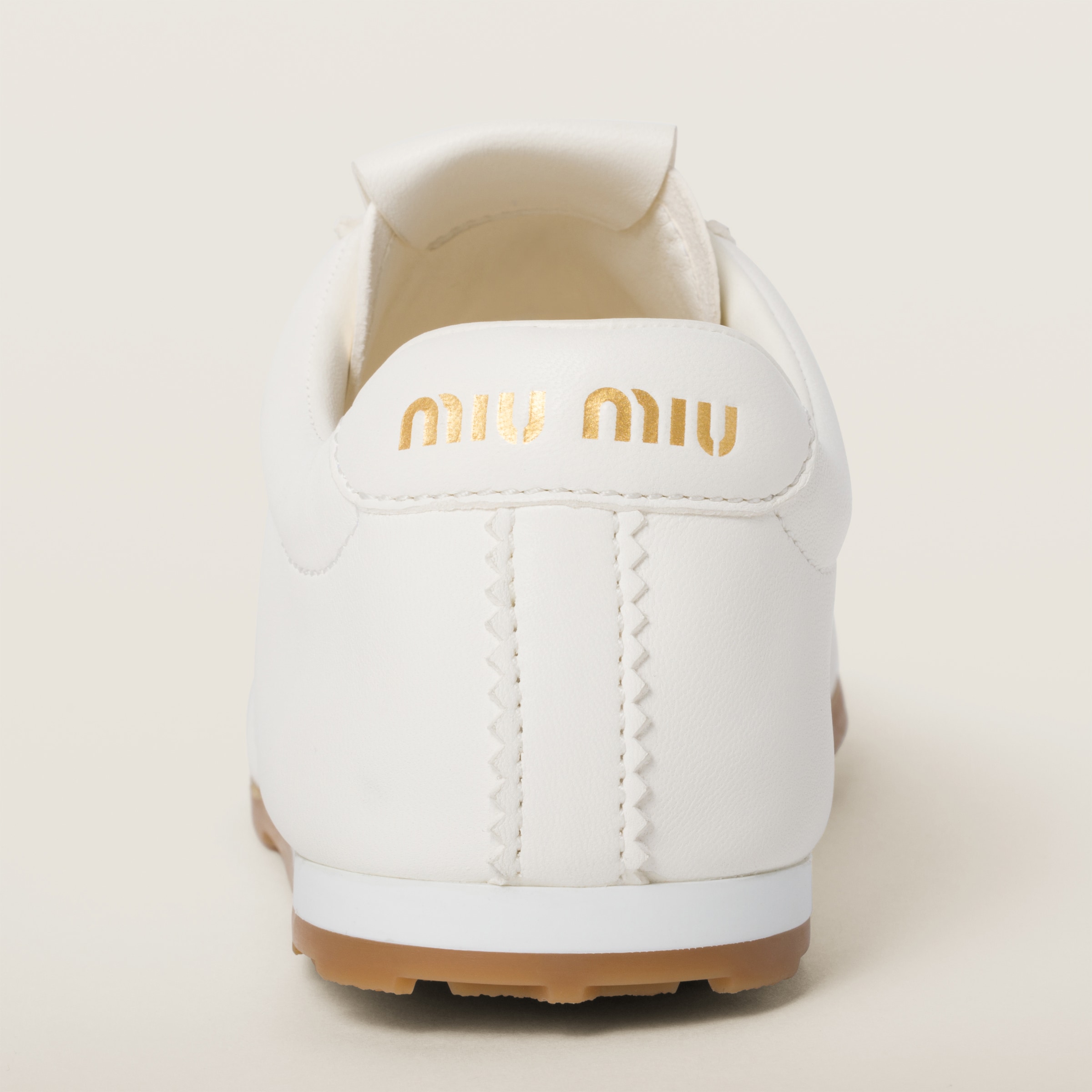 Ivory Plume Nappa Leather Sneakers | Miu Miu
