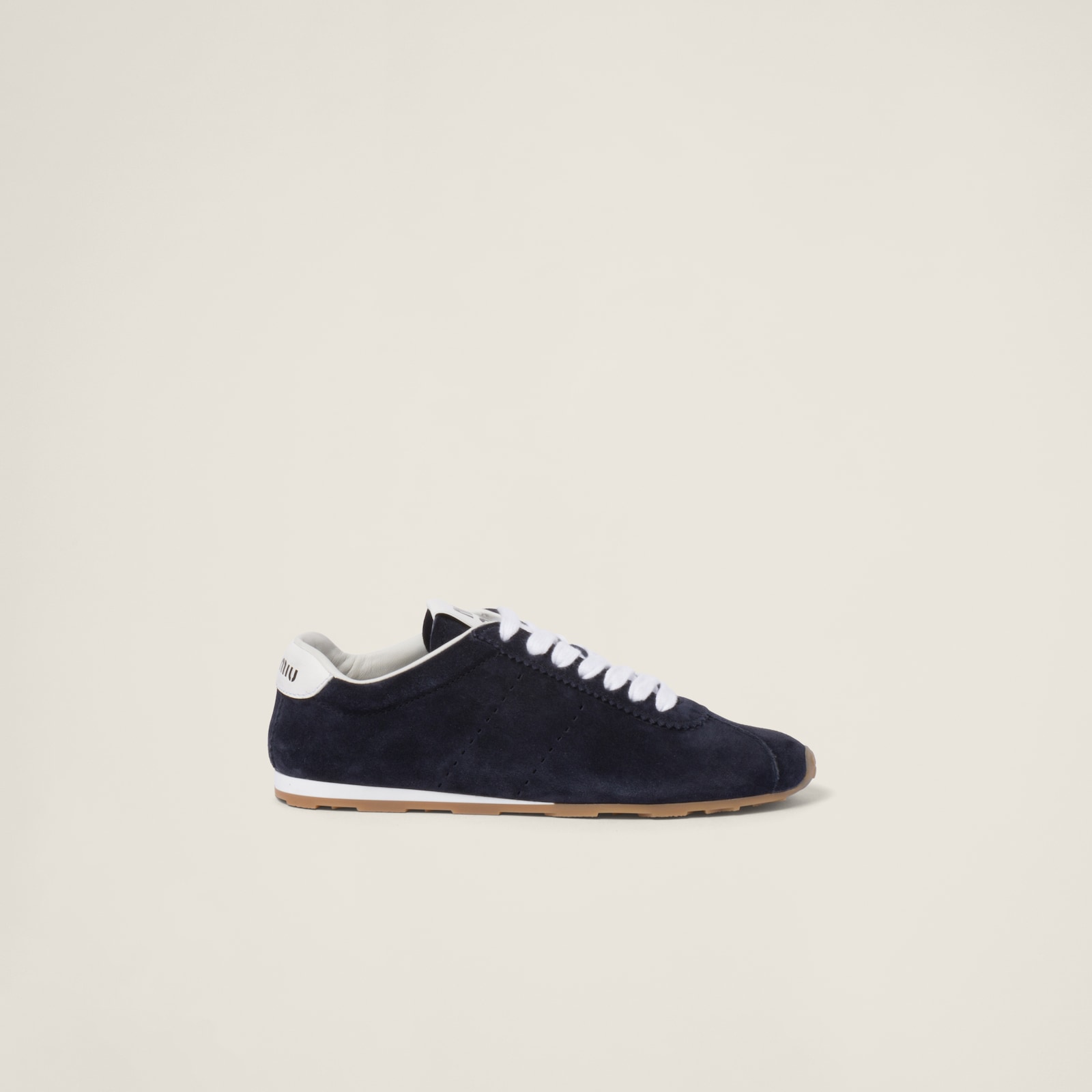 MIUMIU 26S SNEAKERS IN IVORY WHITE PLUME SATIN