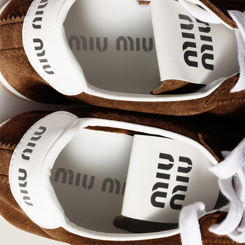 Plume绒面皮革运动鞋