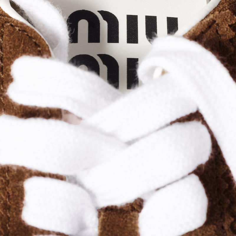 Plume绒面皮革运动鞋