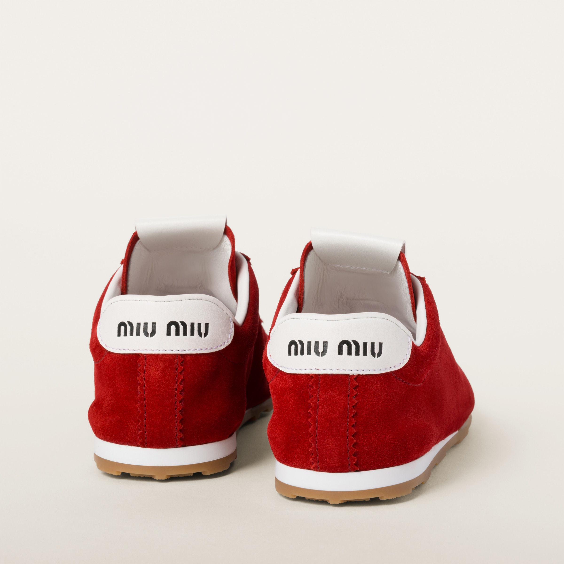 Scarlet Plume Suede Sneakers | Miu Miu Scarlet Plume Suede Sneakers | Miu Miu