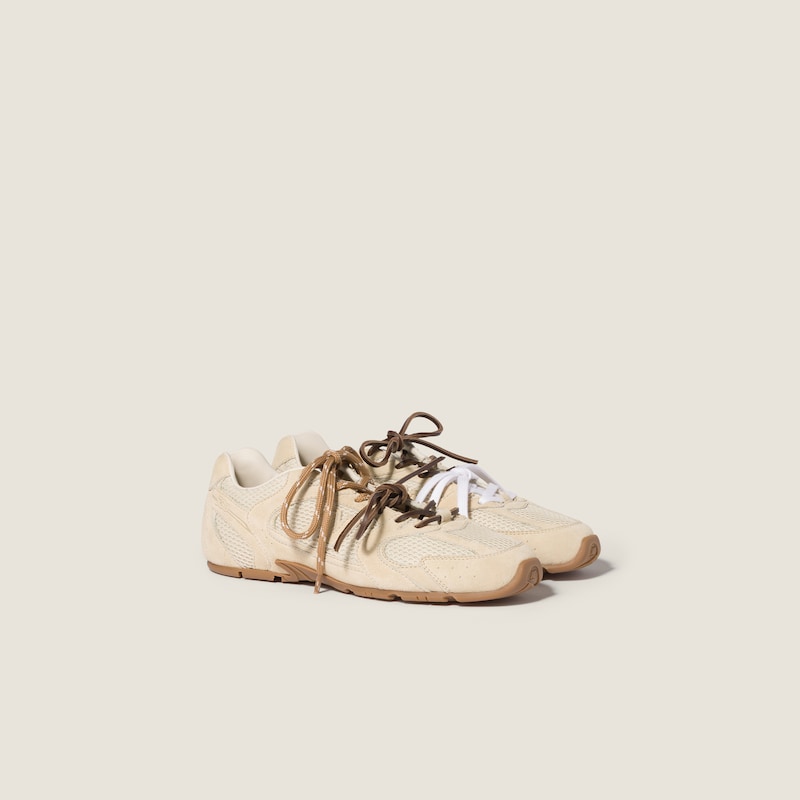 New Balance X Miu Miu 530 SL suede and mesh sneakers