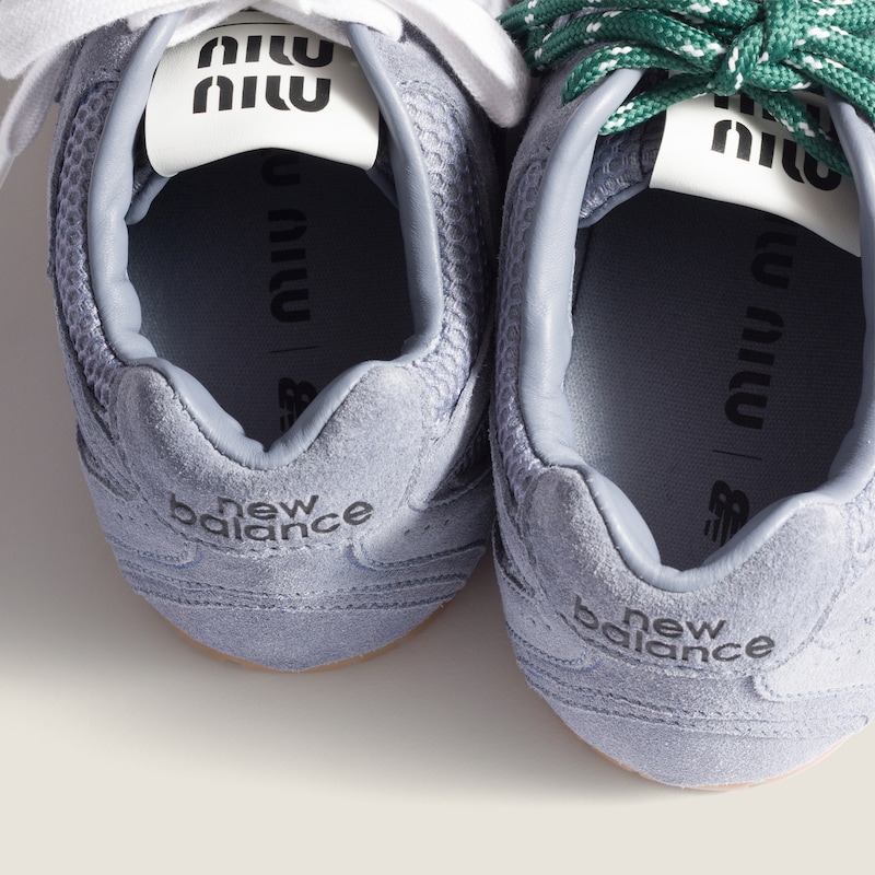 New Balance X Miu Miu 530 SL 绒面皮革和网眼运动鞋
