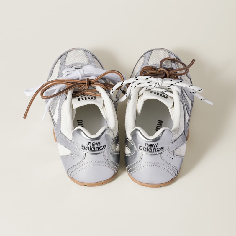 Sneakers New Balance X Miu Miu 530 SL en cuir métallisé et mesh