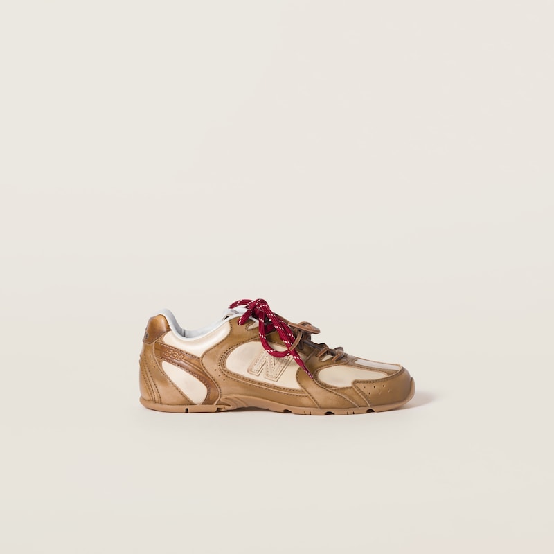 New Balance X Miu Miu 530 SL 테코 송아지 가죽 스니커즈