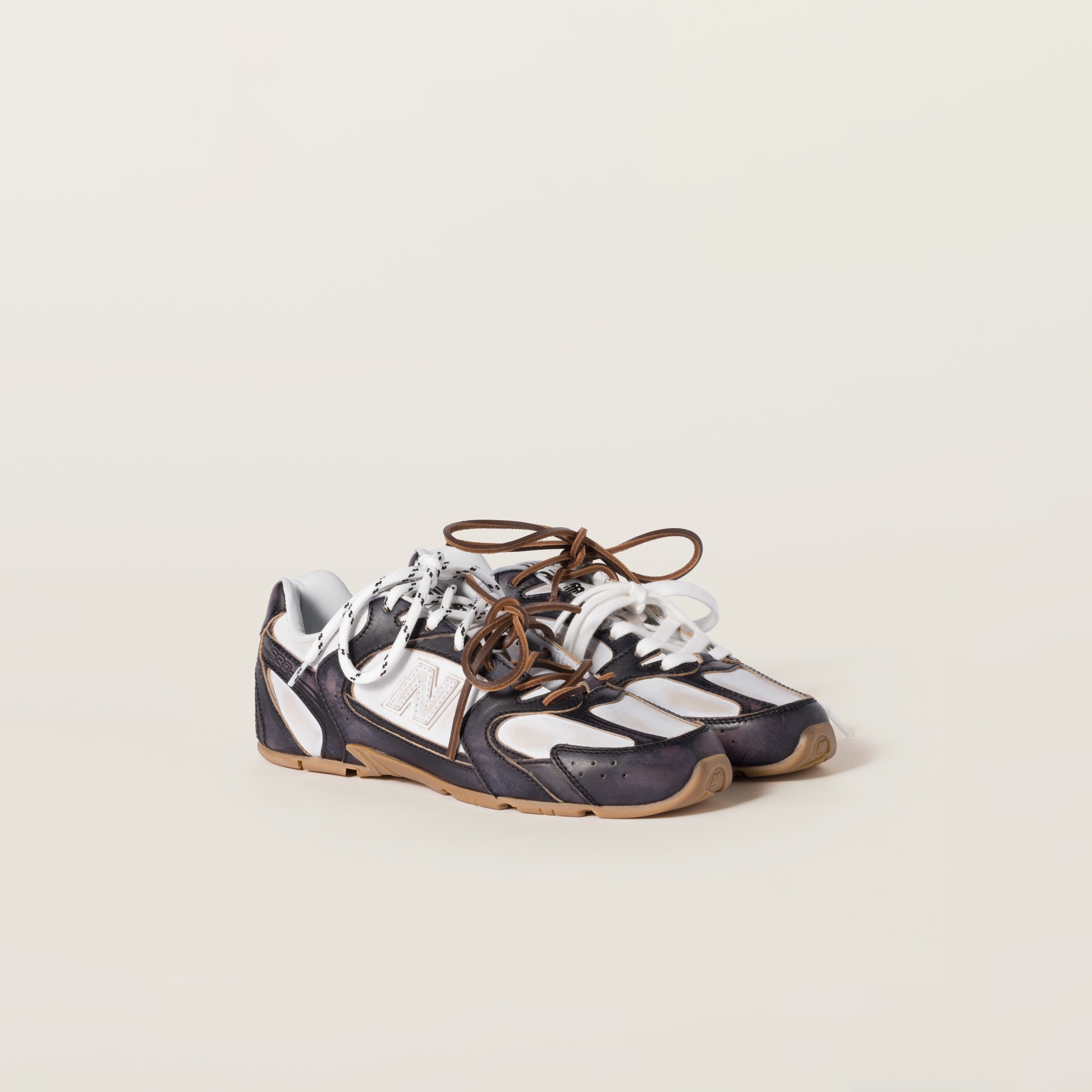 Miu Miu New Balance X  530 Sl Deco' Calf Leather Sneakers