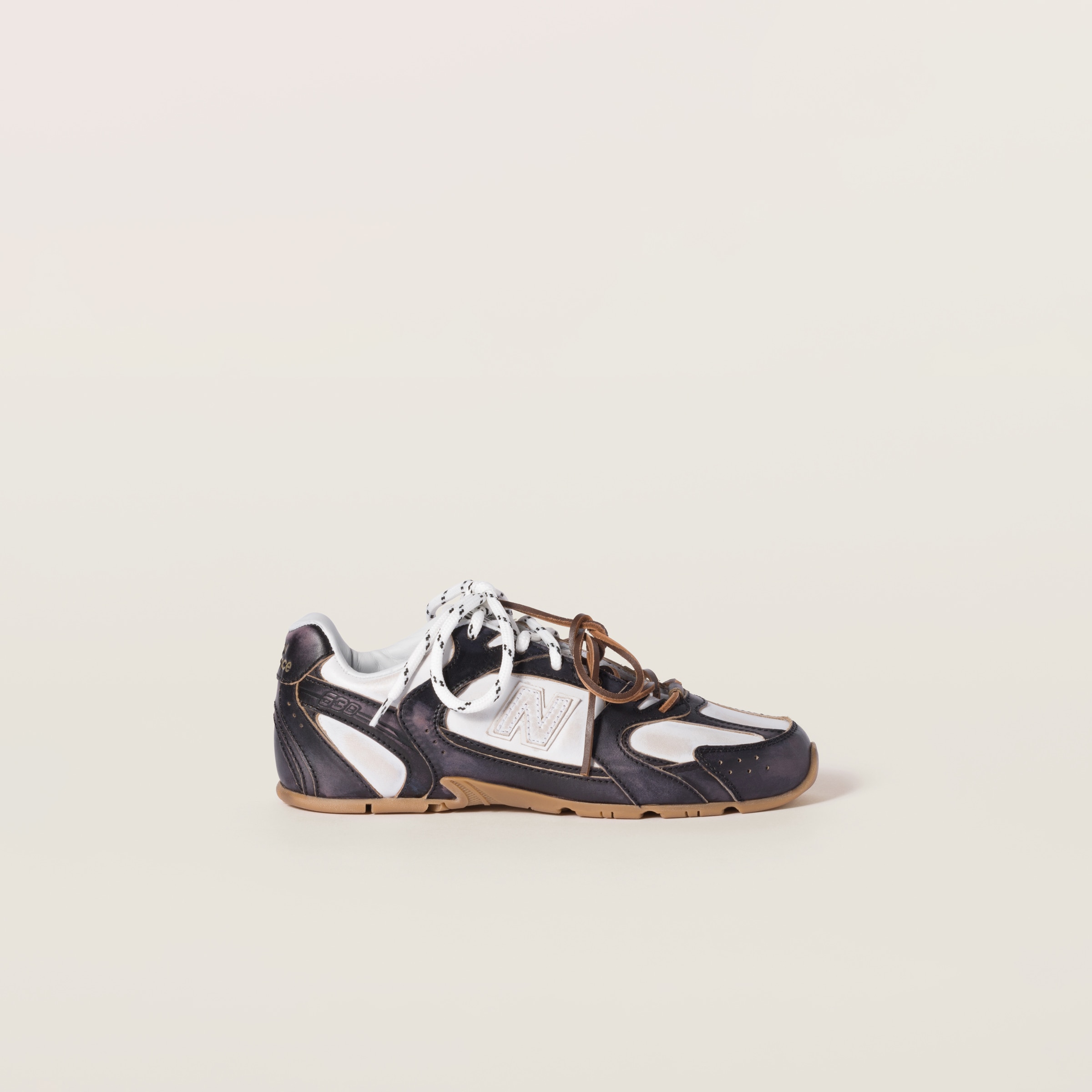 Black/white New Balance X Miu Miu 530 Sl Deco' Calf Leather