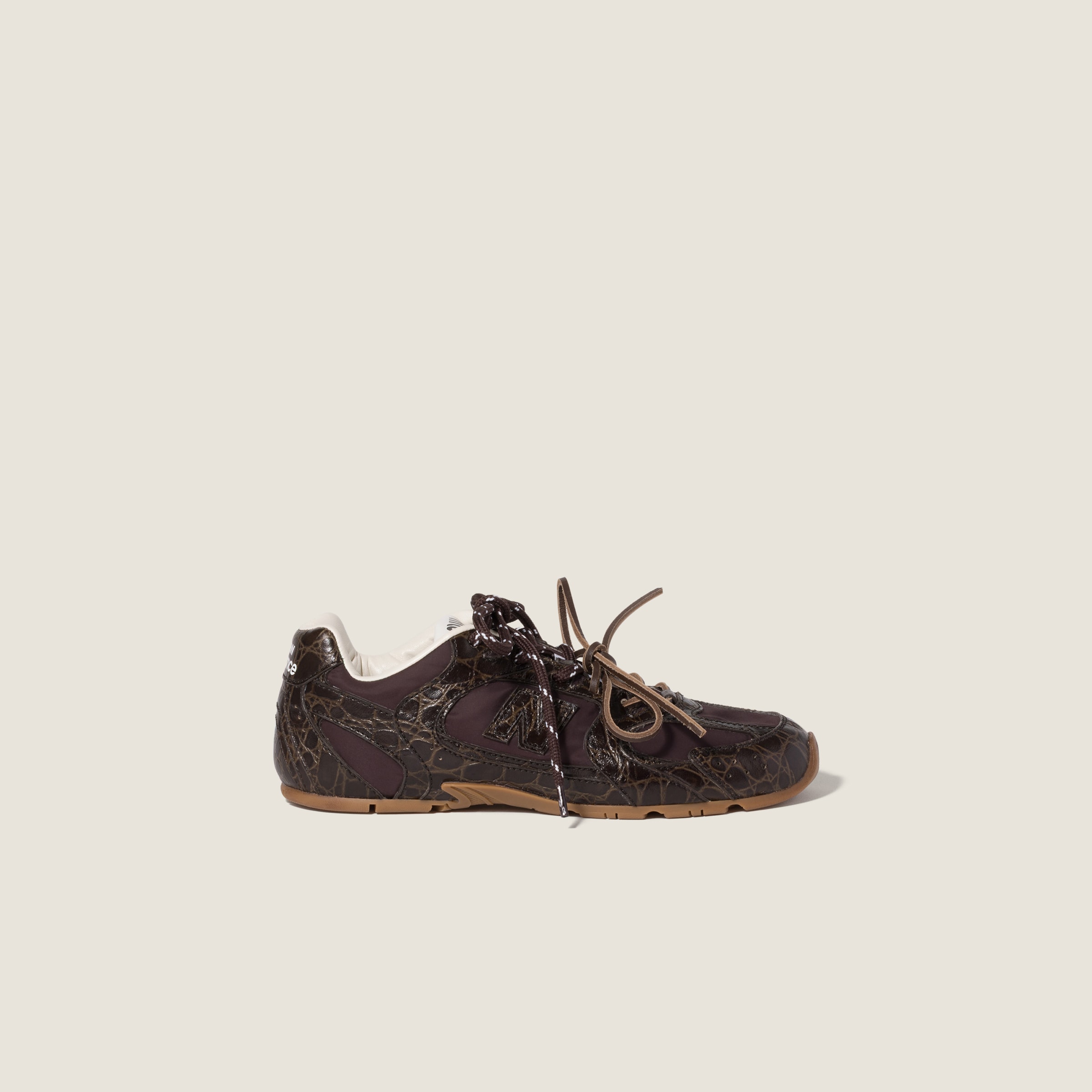 Miu Miu New Balance X Miu Miu 530 SL croco-embossed leather and technical fabric sneakers