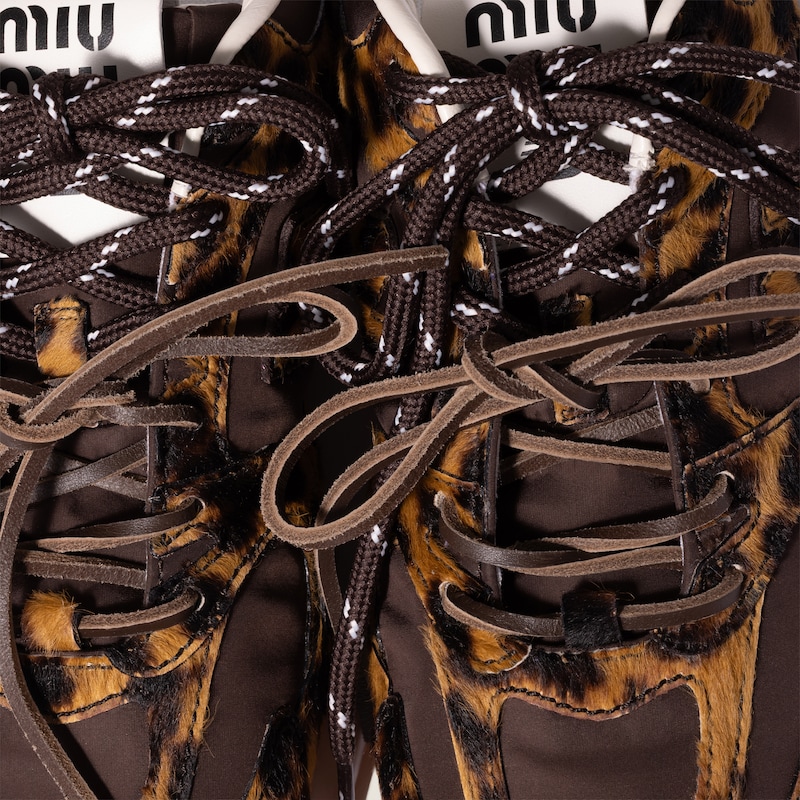 New Balance X Miu Miu 530 SL sneakers in printed leather and technical fabric