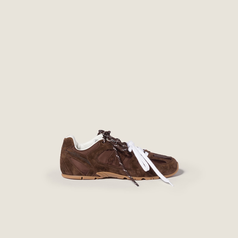 New Balance X Miu Miu 530 SL 테크니컬 패브릭 & 스웨이드 스니커즈
