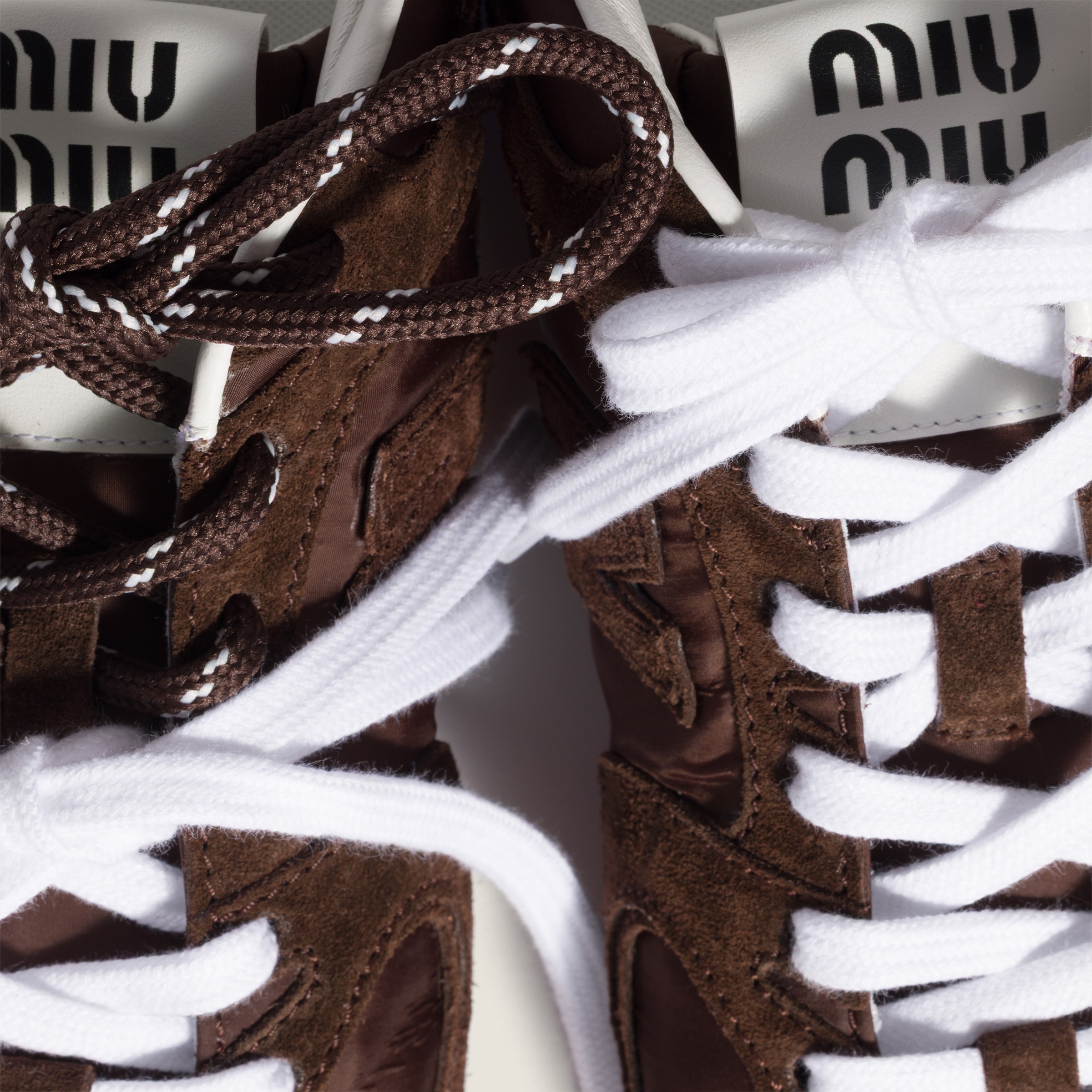 Cocoa Brown New Balance X Miu Miu 530 Sl Technical Fabric And