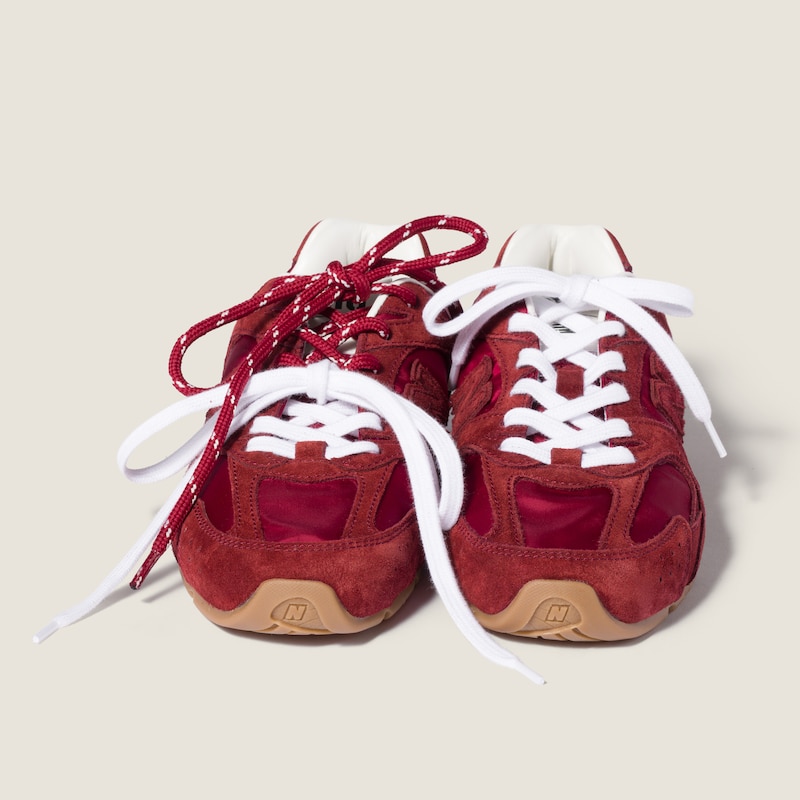 New Balance X Miu Miu 530 SL 테크니컬 패브릭 & 스웨이드 스니커즈