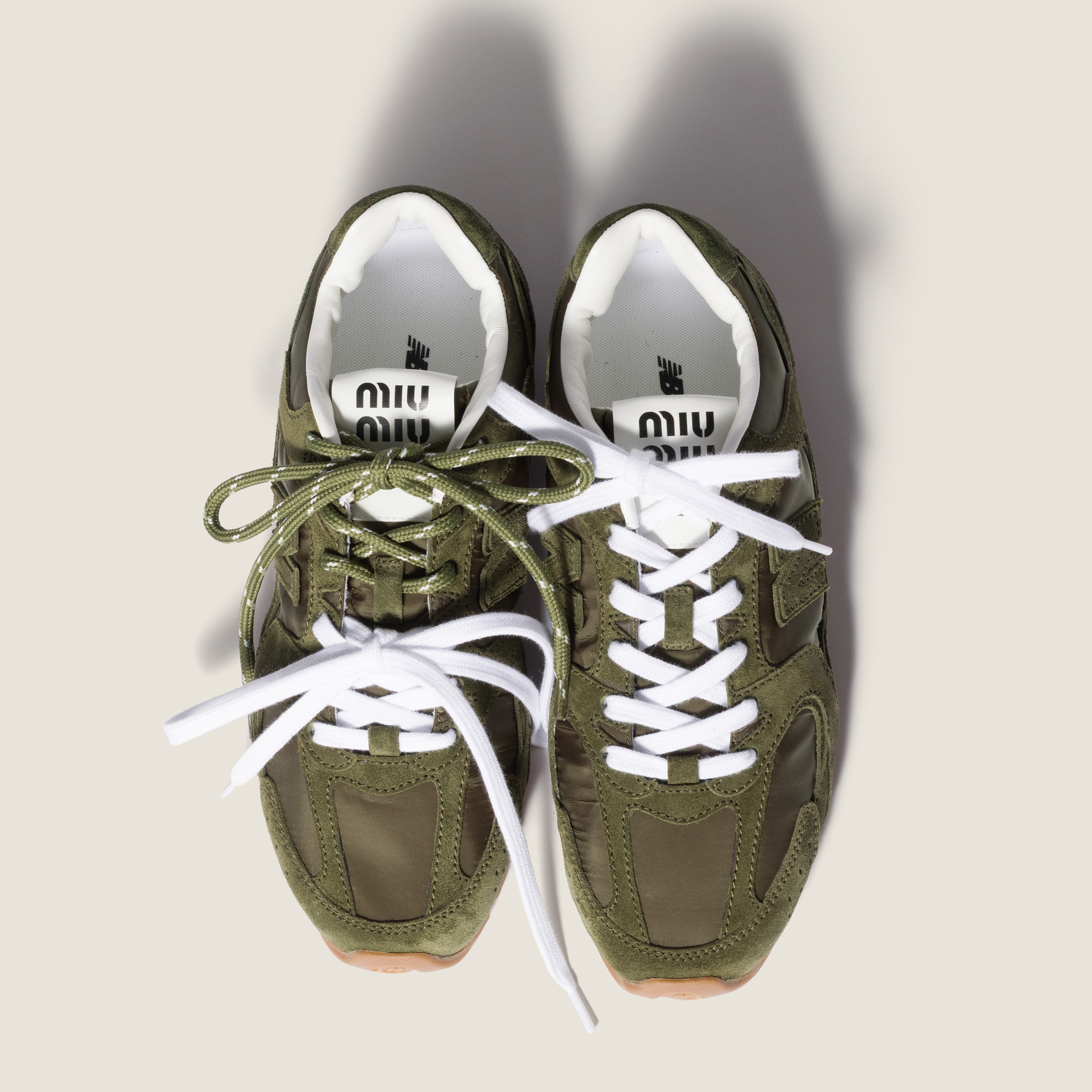 Forest Green New Balance X Miu Miu 530 Sl Technical Fabric And