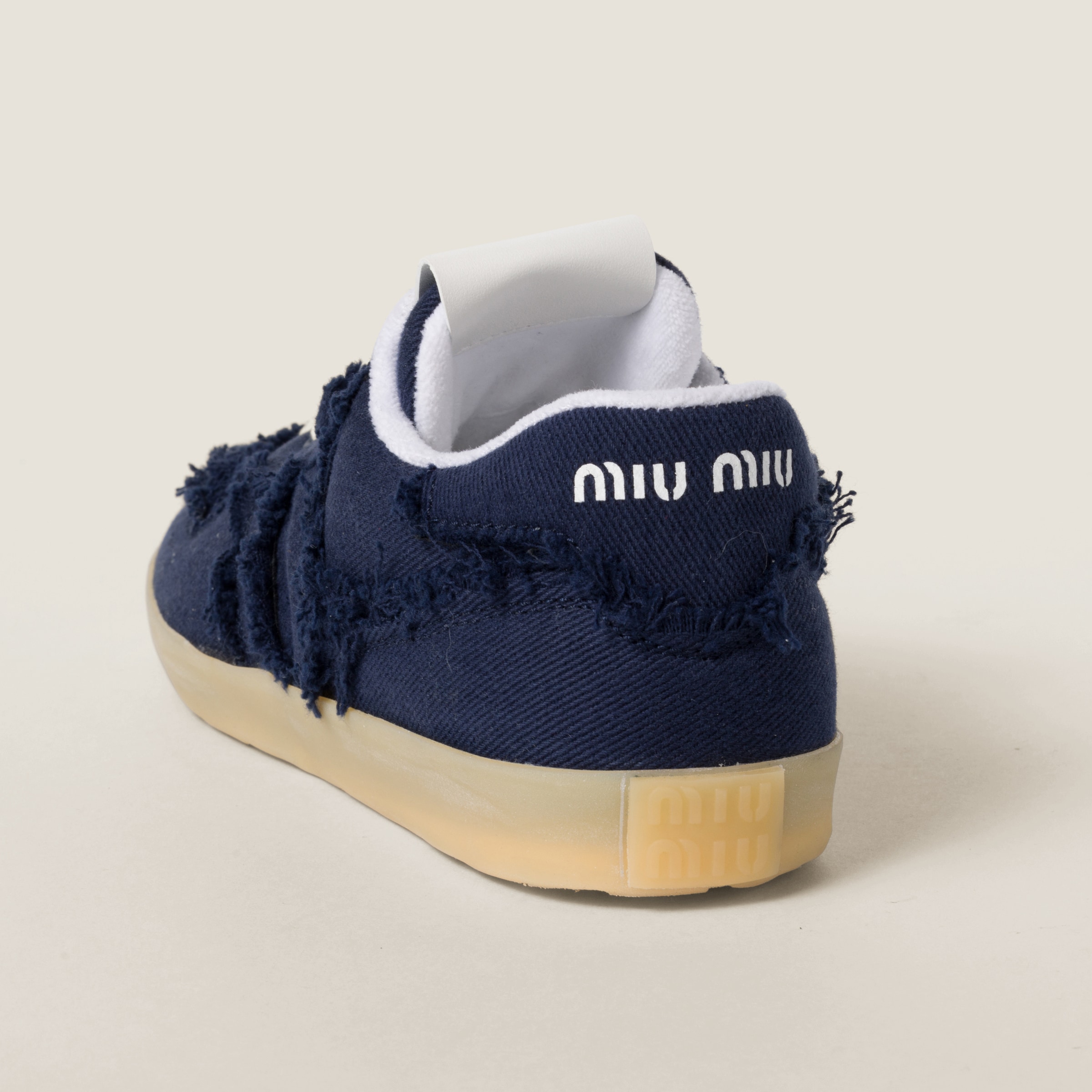Royal Blue Denim Sneakers | Miu Miu