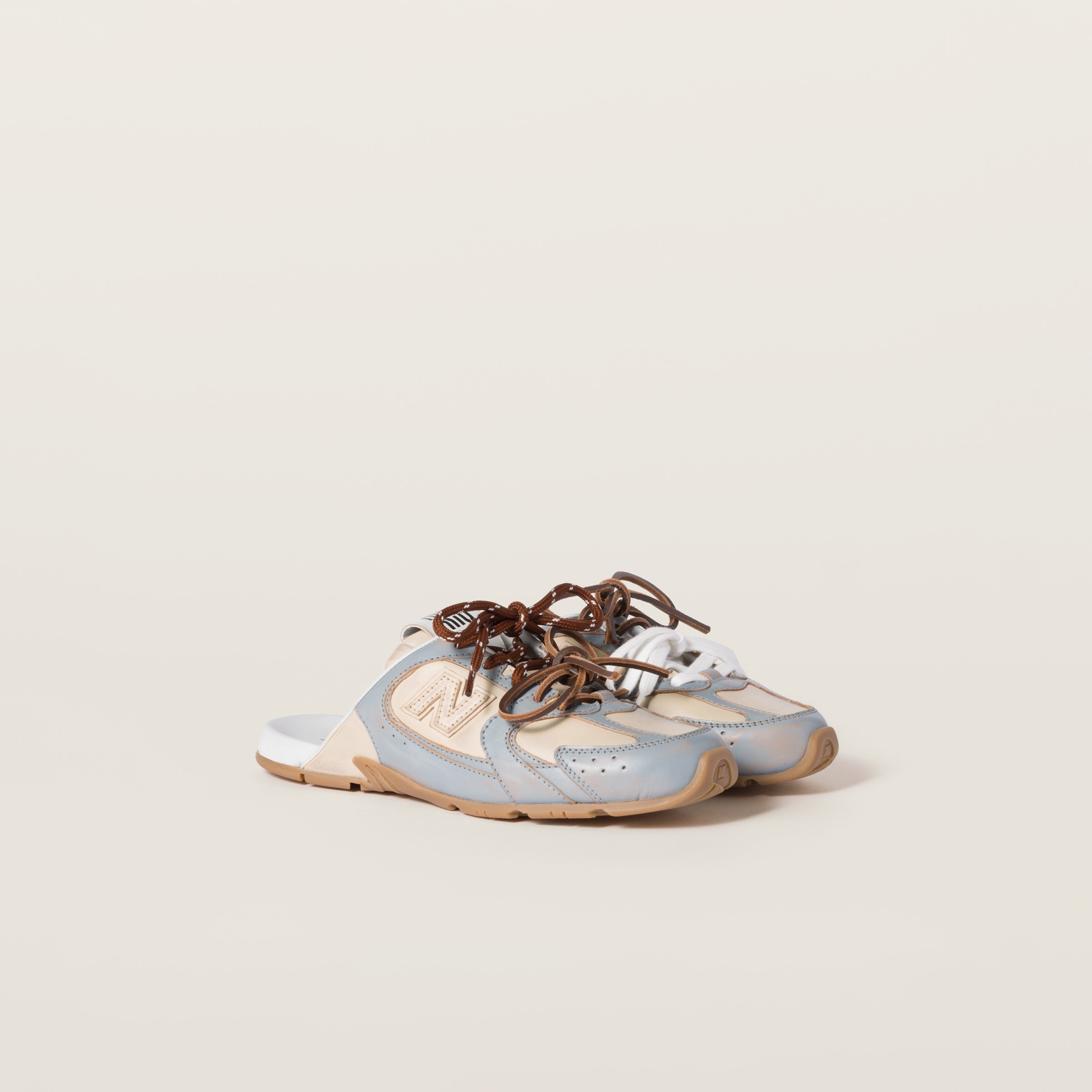 ブラウン New Balance X Miu Miu 530 Sl スエードxメッシュ ブラウン New Balance X Miu Miu 530 Sl スエードxメッシュ