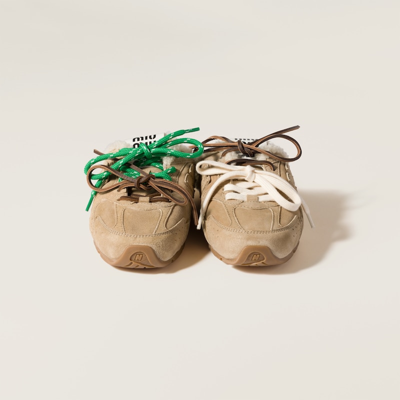 Sabot New Balance X Miu Miu 530 SL in scamosciato délavé