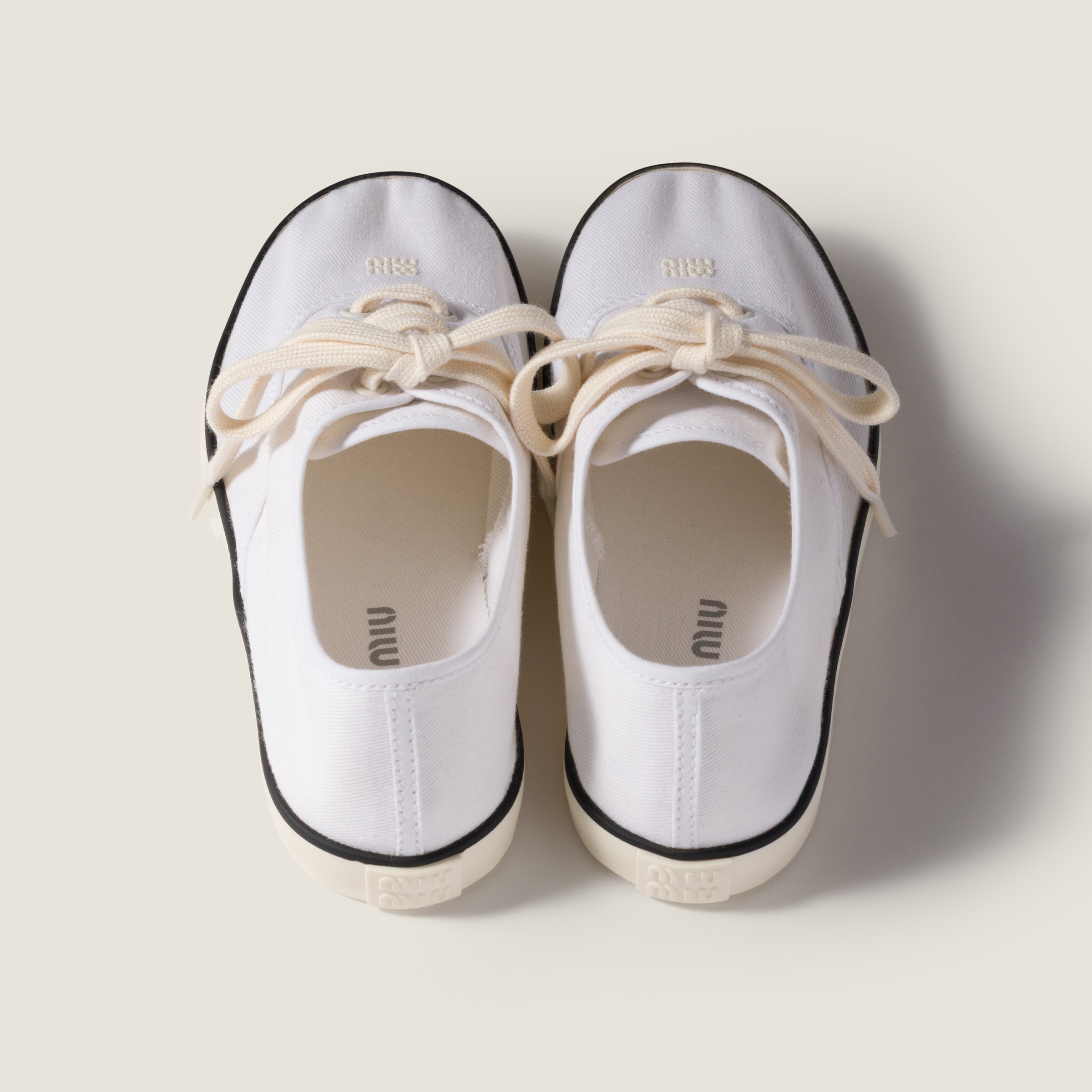 White Drill Sneakers | Miu Miu - United States
