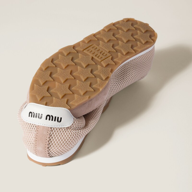 プリューム メッシュxスエード スニーカー