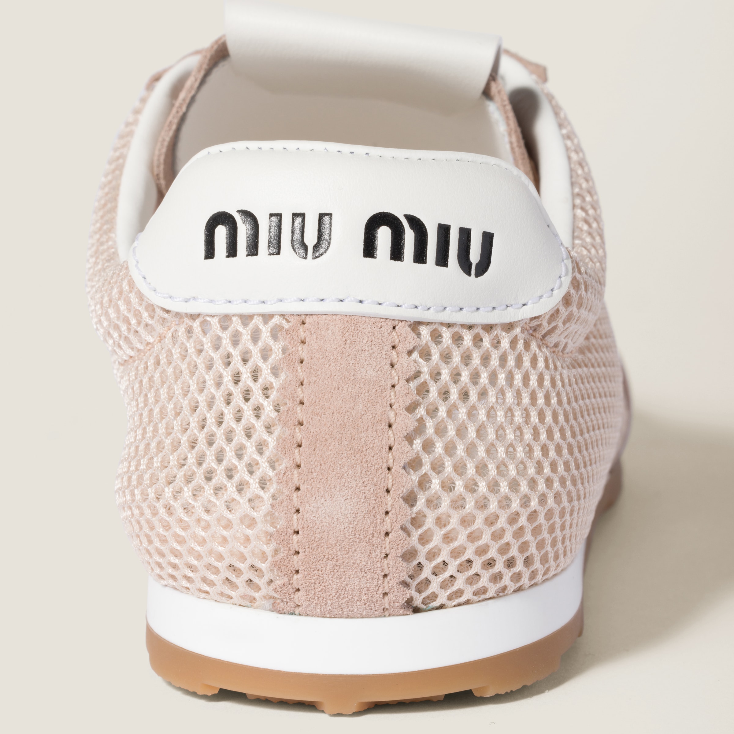 Opal Plume Mesh And Suede Sneakers | Miu Miu