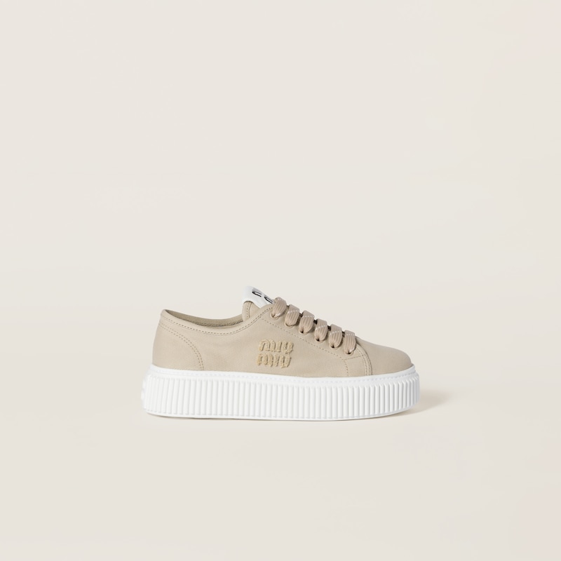 Denim sneakers with logo