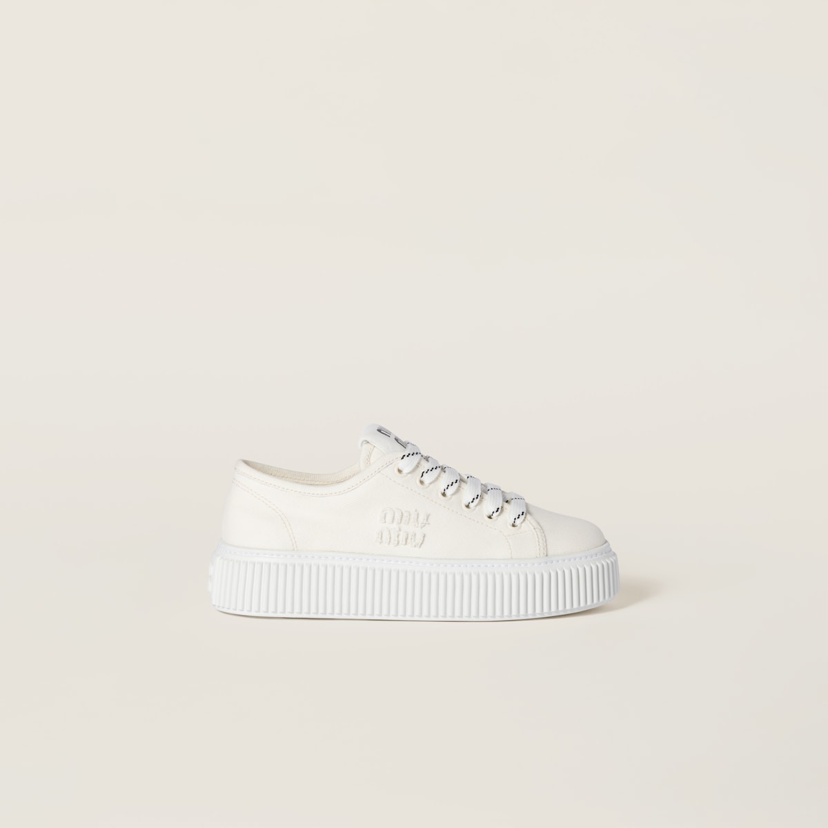 Denim sneakers with logo