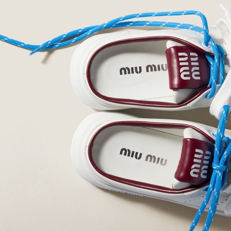 Leather sneaker mules