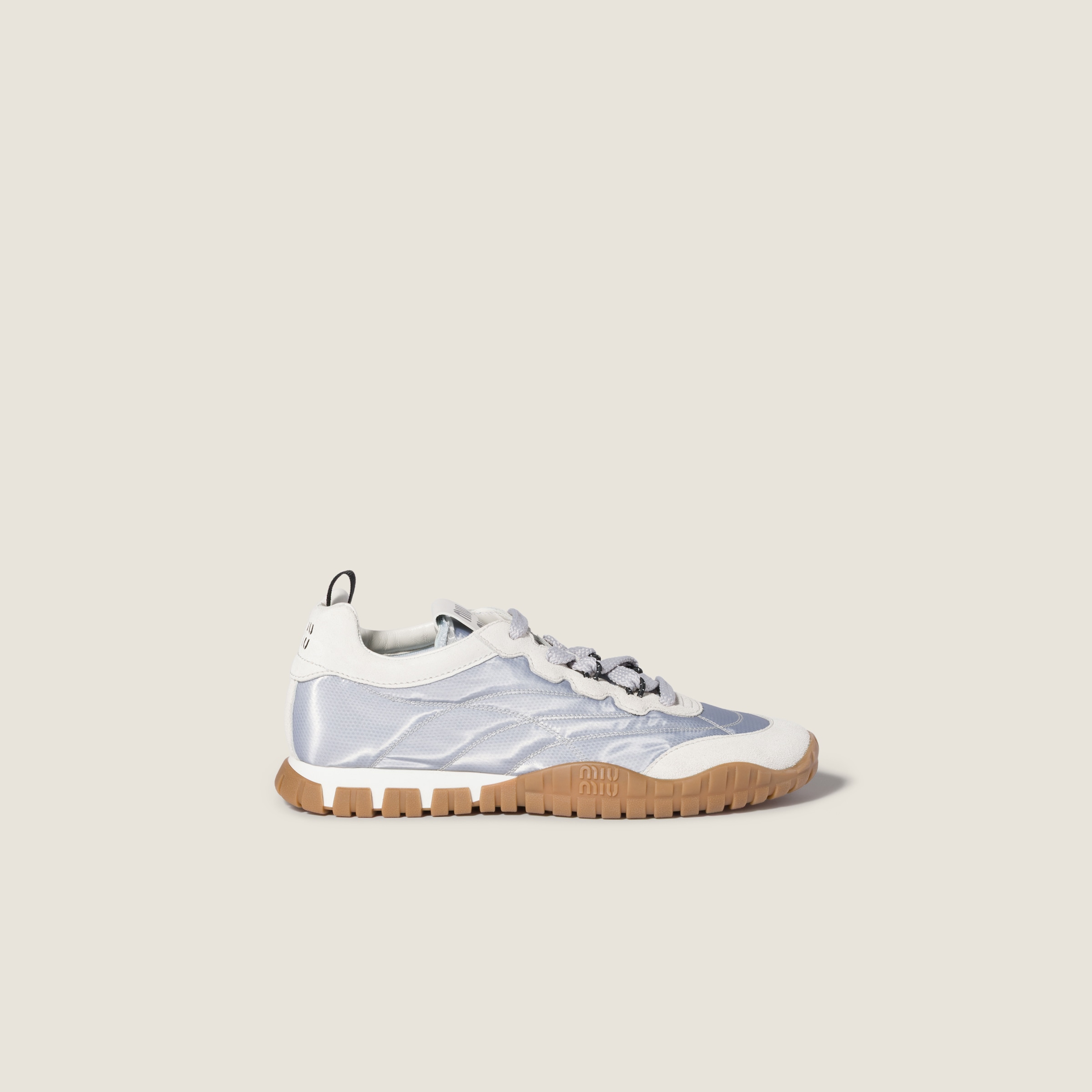 Miu Miu Tyre technical fabric and suede sneakers