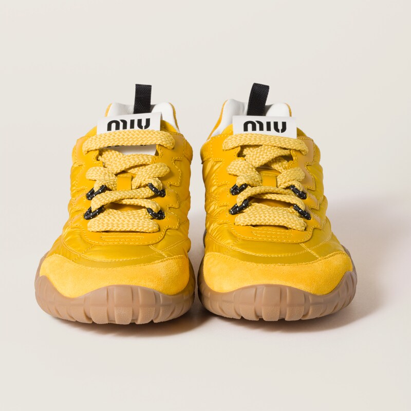 Sneakers Tyre en tissu technique et veau velours