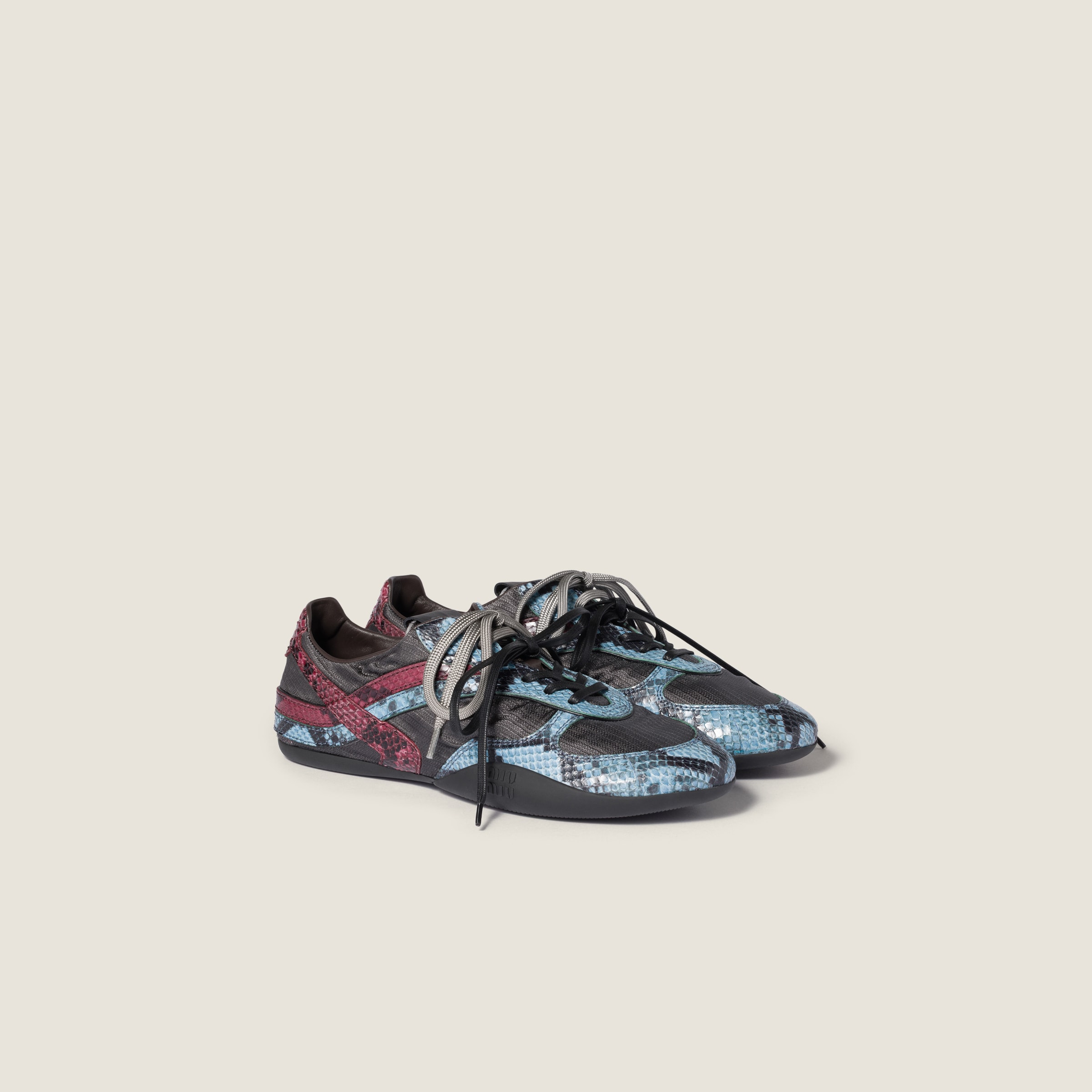 Slate Gray/astral Blue Gymnasium Technical Fabric And Python