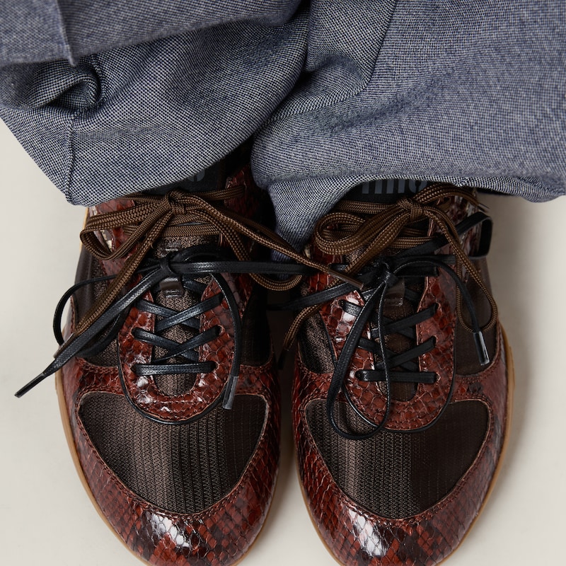 미우미우 김나지움 에이어스 가죽 스니커즈