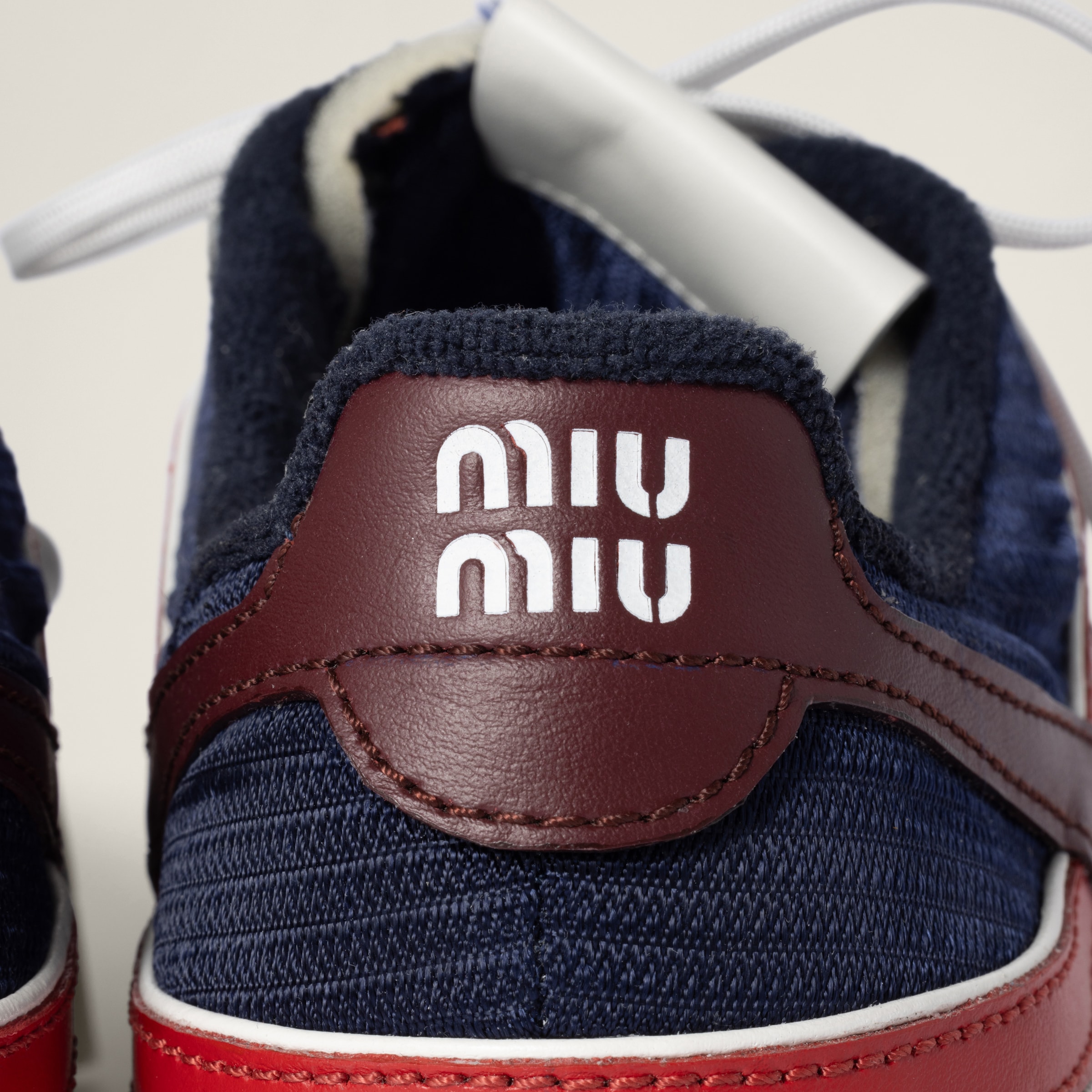 Miu Miu Technical Fabric And Suede Sneakers In Baltic Blue/amaranth